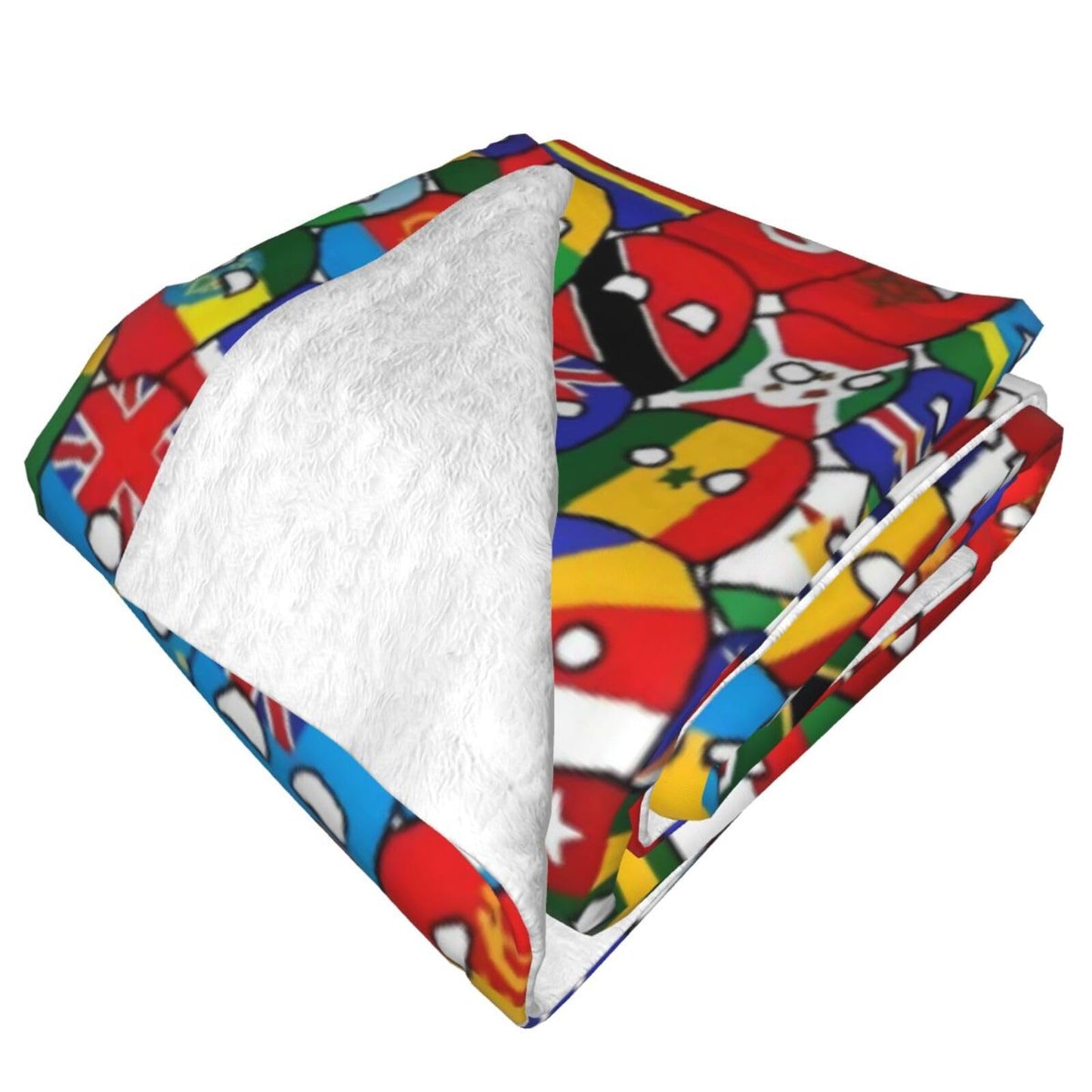 Hgkdtt Countryball Polandball Flannel Blanket for Travel Nap Home Decor Picnic Camping Cozy Couch Blanket Ideal for Office Outdoor Use (50" x 40")