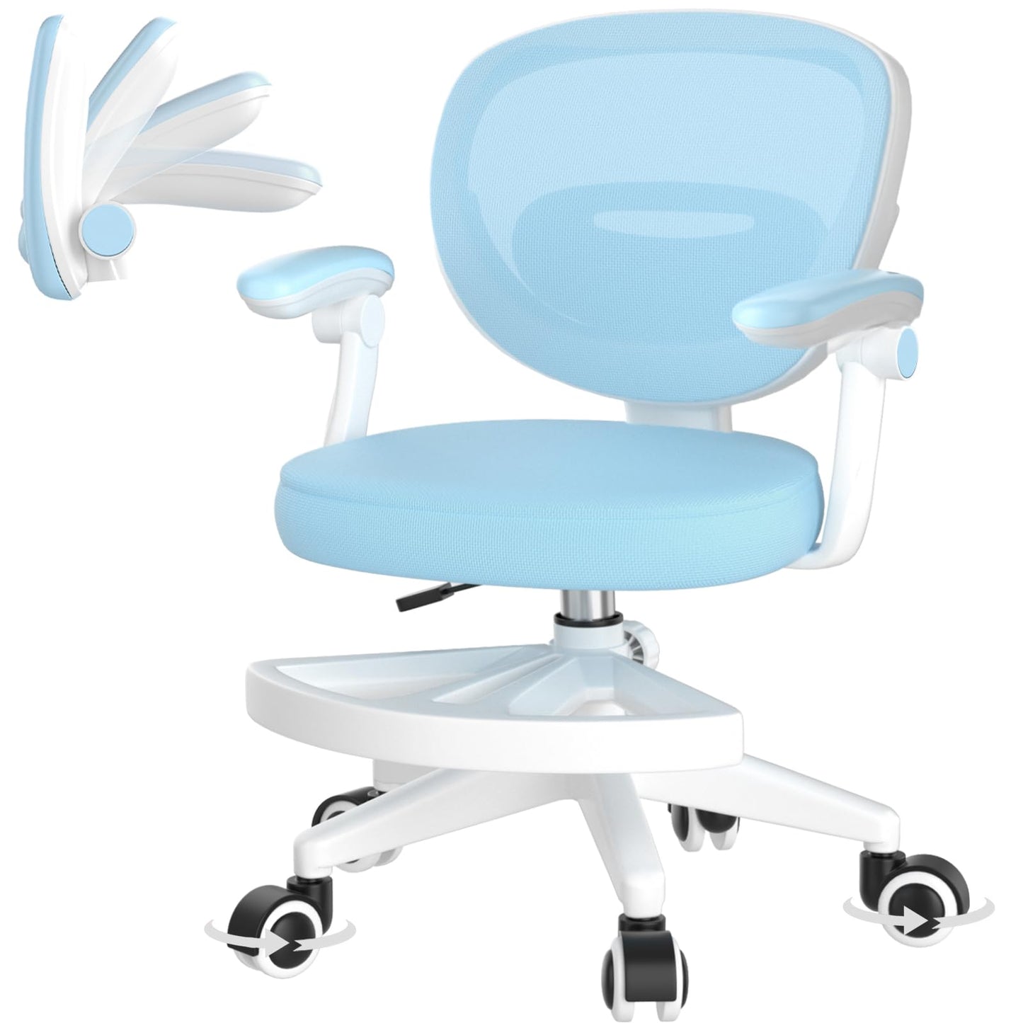 Ergonomic Kids Desk Chair 4-12, Adjust Height Children Study Computer Chair