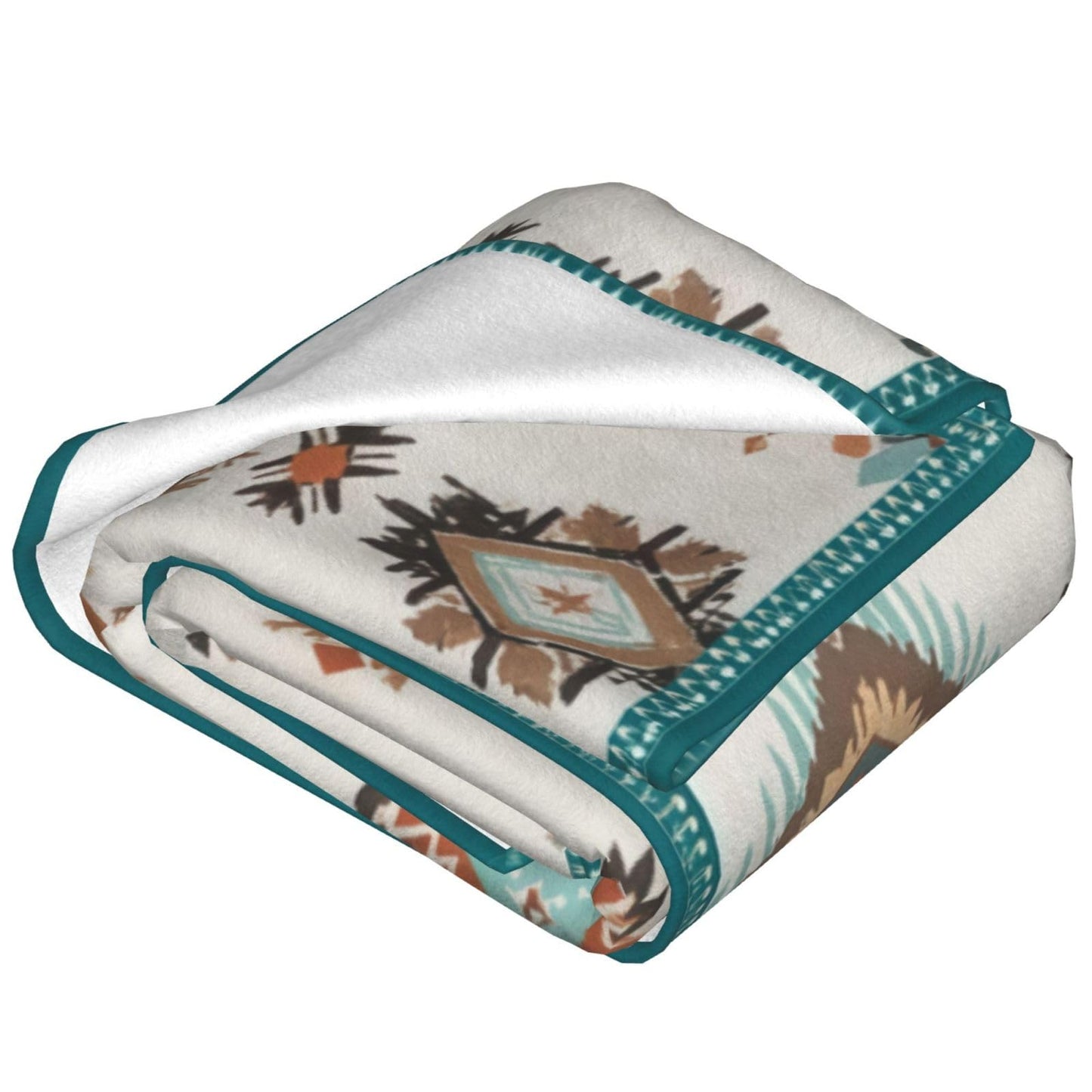 Boho Throw Blanket Soft Flannel Blanket 60"x50" in Bed Blanket Home Decor for Room Sofa Couch All Season