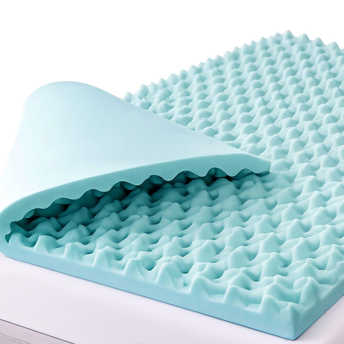DMI 4-Inch Foam Mattress Topper, Egg Crate Foam Pad, Mattress Pad and Bed Topper for Support, Air Circulation, Pressure Relief and Weight Distribution, Twin Size, 33 x 72 x 4, Blue