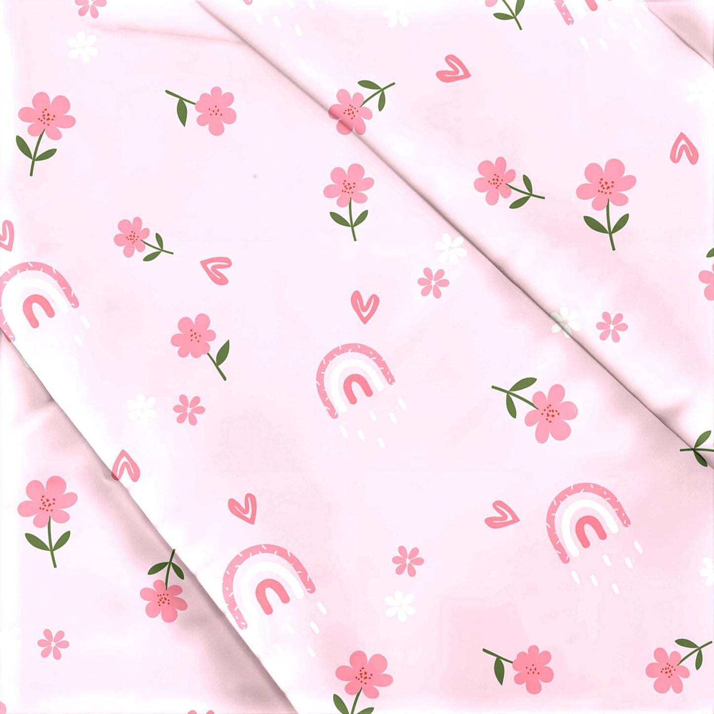 Dearller Pink Zipper Bedding Twin for Girls Rainbow Comforter Girls Twin Comforter All in one Zipper Kids Floral Bedding