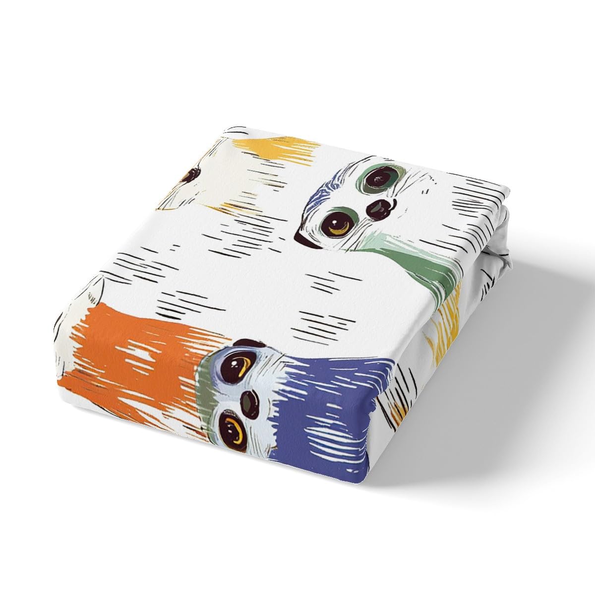 Feelyou Kids Meerkat Sheet Set for Boys Girls Cartoon Wild Animal Bed Sheet Set Cute Southern African Mongoose Bed Sheets Children Bedroom Decor Bed Set Full Size 4Pcs