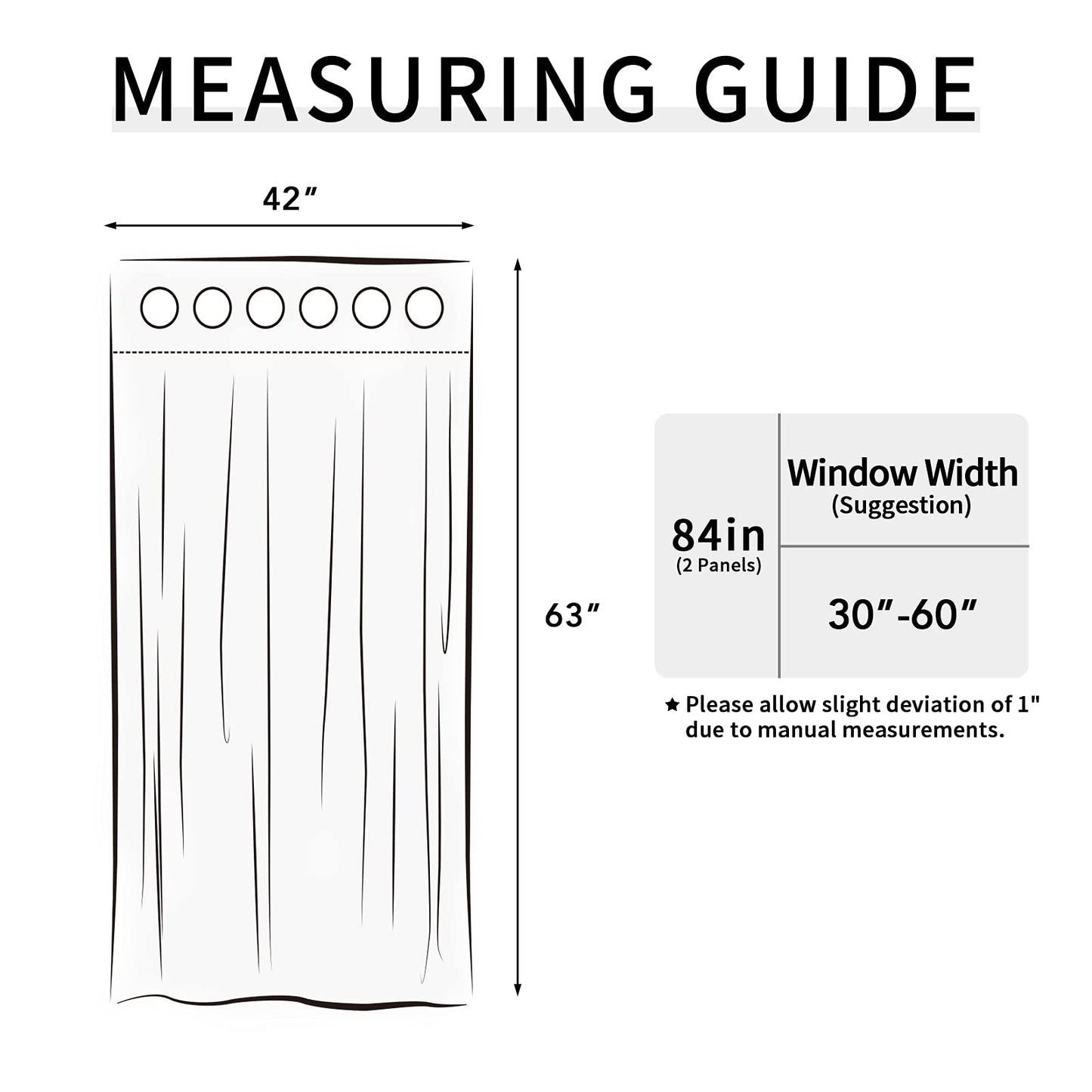 Easy-Going Blackout Curtains for Bedroom, Solid Thermal Insulated Grommet and Noise Reduction Window Drapes, Room Darkening Curtains for Living Room, 2 Panels(42x63 in, Gray)