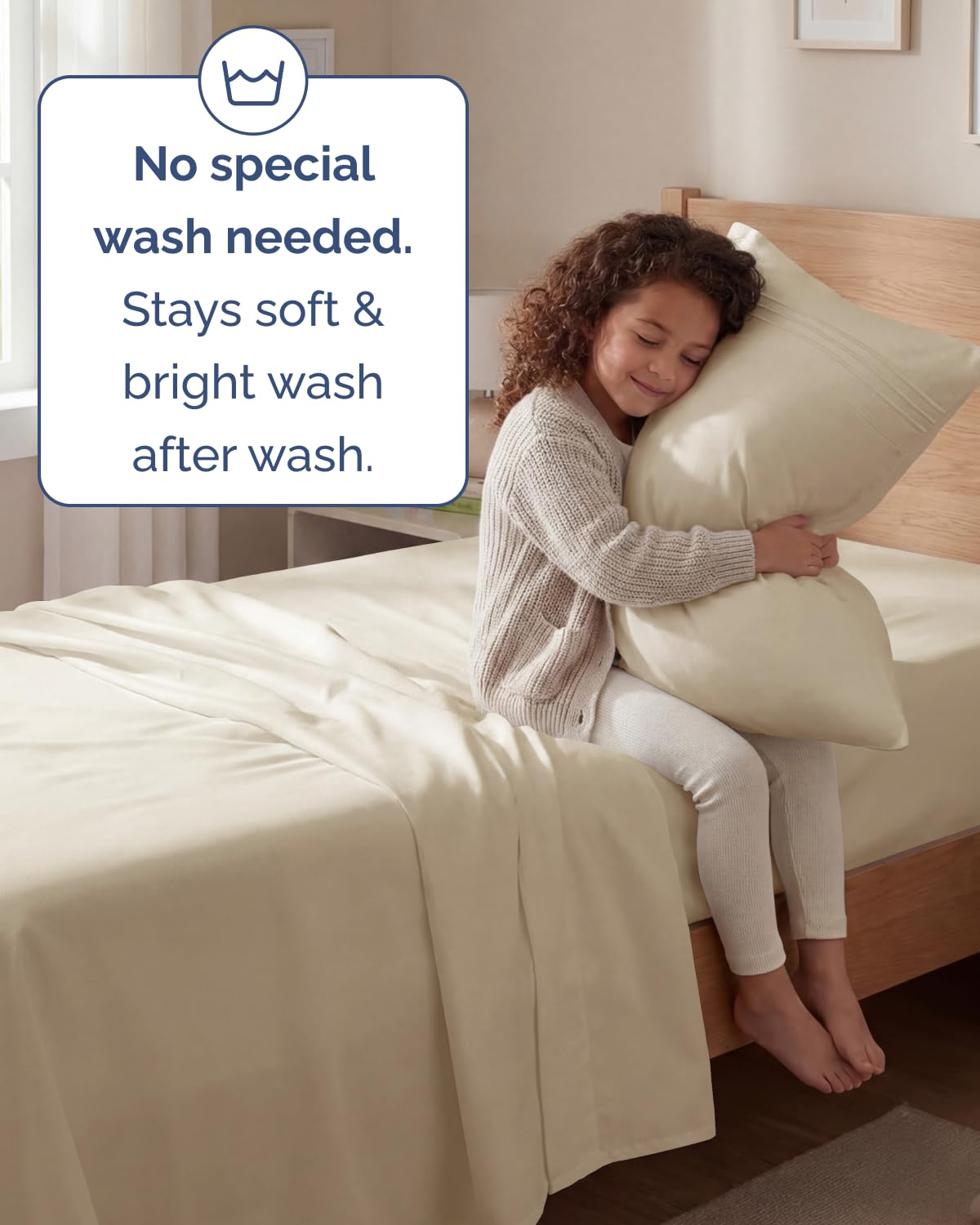 Twin Size 3 Piece Sheet Set - Comfy Breathable & Cooling Sheets - Hotel Luxury Bed Sheets for Women & Men - Deep Pockets, Easy-Fit, Extra Soft and Wrinkle Free Sheets - Wheat Oeko-Tex Bed Sheet Set