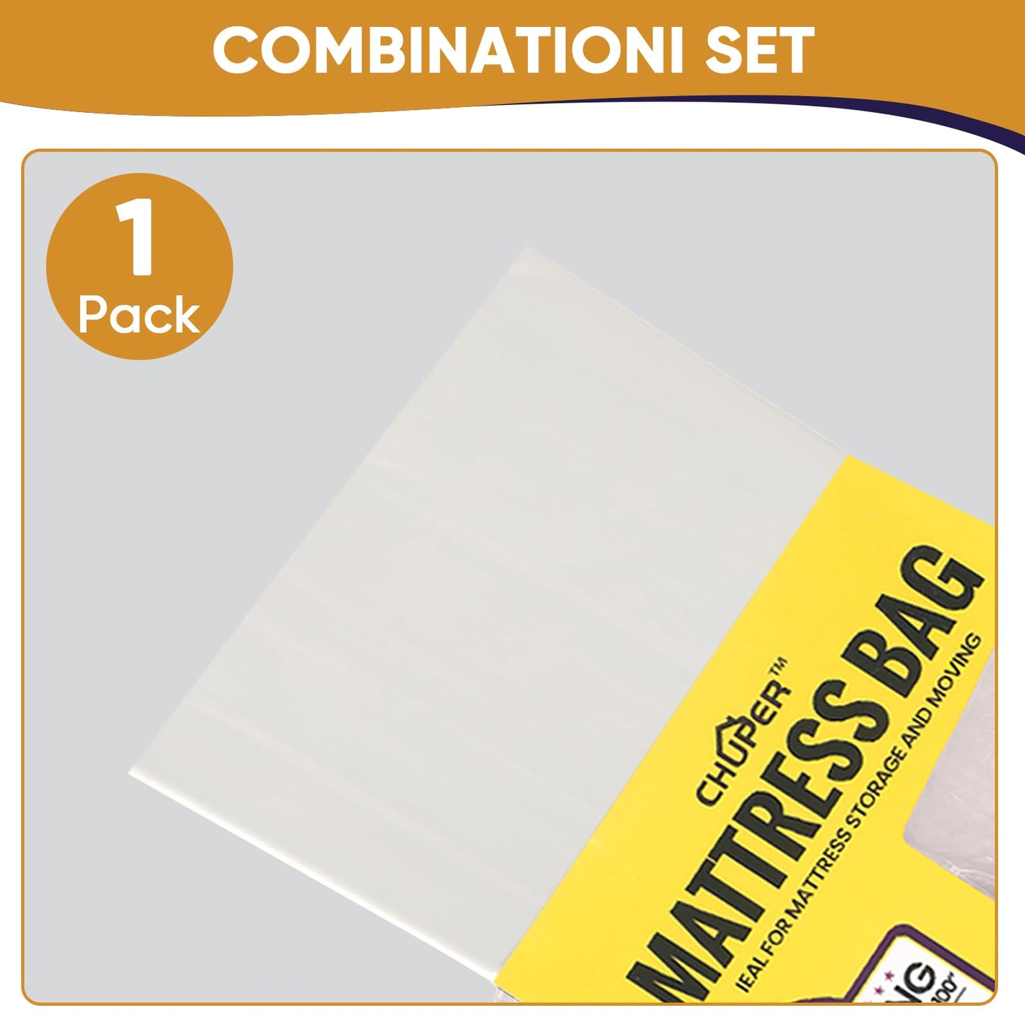 CHUPER King/Cal King Mattress Bag for Moving and Storage,Waterproof Plastic Mattress Cover for Disposal and Protection