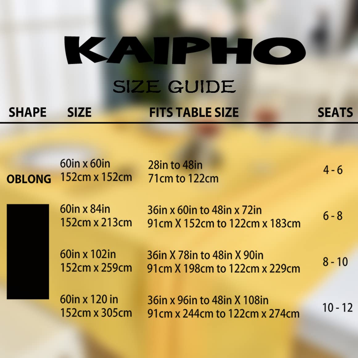 KAIPHO 2 Pack Yellow Rectangle Tablecloth Waterproof Stain Resistant Wrinkle Free Table Cloth 210GSM Polyester Wipeable Table Cover for Party, Banquet - Rectangular/Oblong, 60 x 84 inch (2 Pcs)