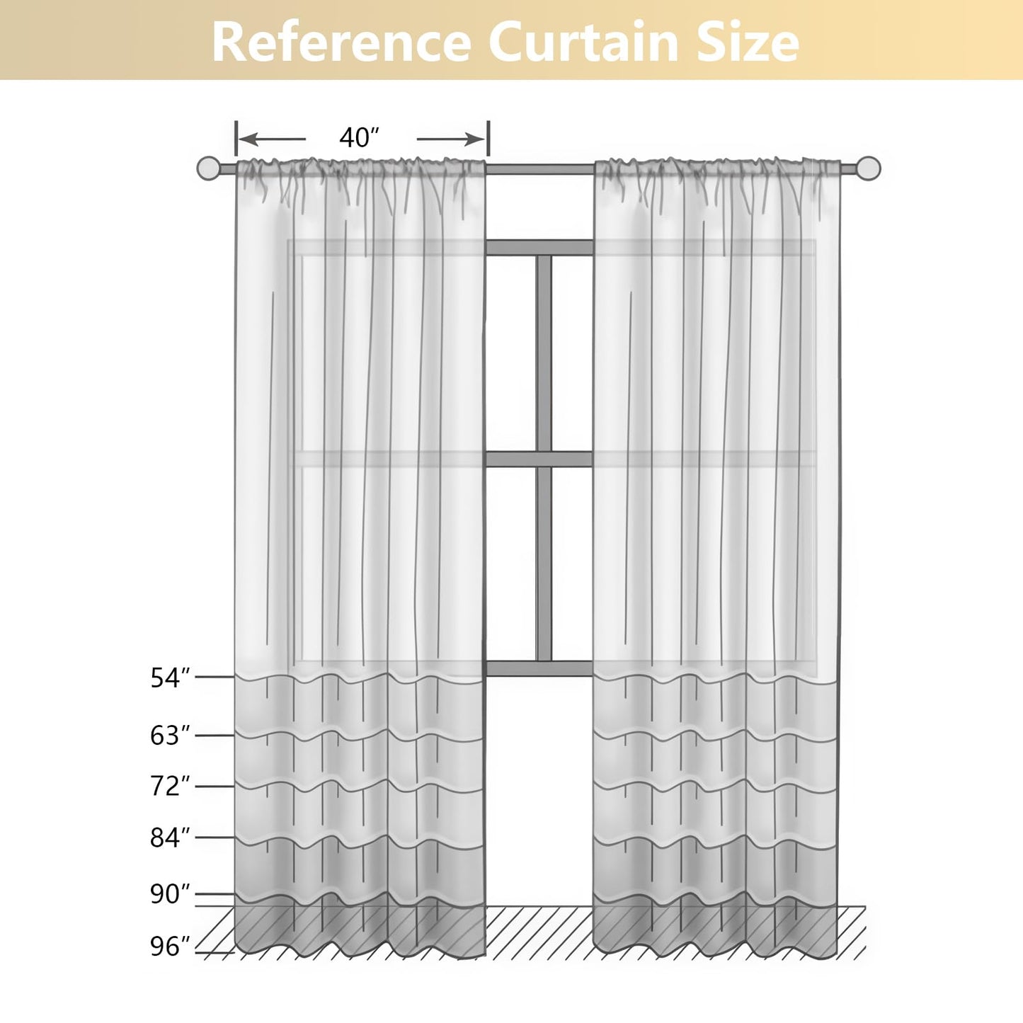 Ebesto Floral Curtains 63 Inch Length - Light Filtering Faux Linen Flower Printed Window Curtains for Bedroom, Rod Pocket No-See Through Privacy Drapes, 2 Panels, Each 40Wx63L Inches, Dusty Blue