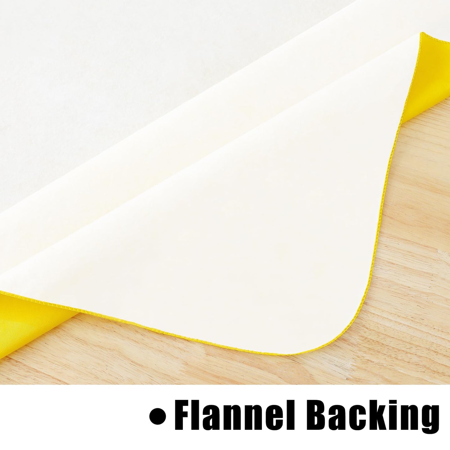 homing Rectangle Vinyl Tablecloth, Waterproof Spillproof Plastic Flannel Backed Table Cloth, Wipe Clean Table Cover for Dining, Buffet Parties and Camping (Yellow, 60" x 102")