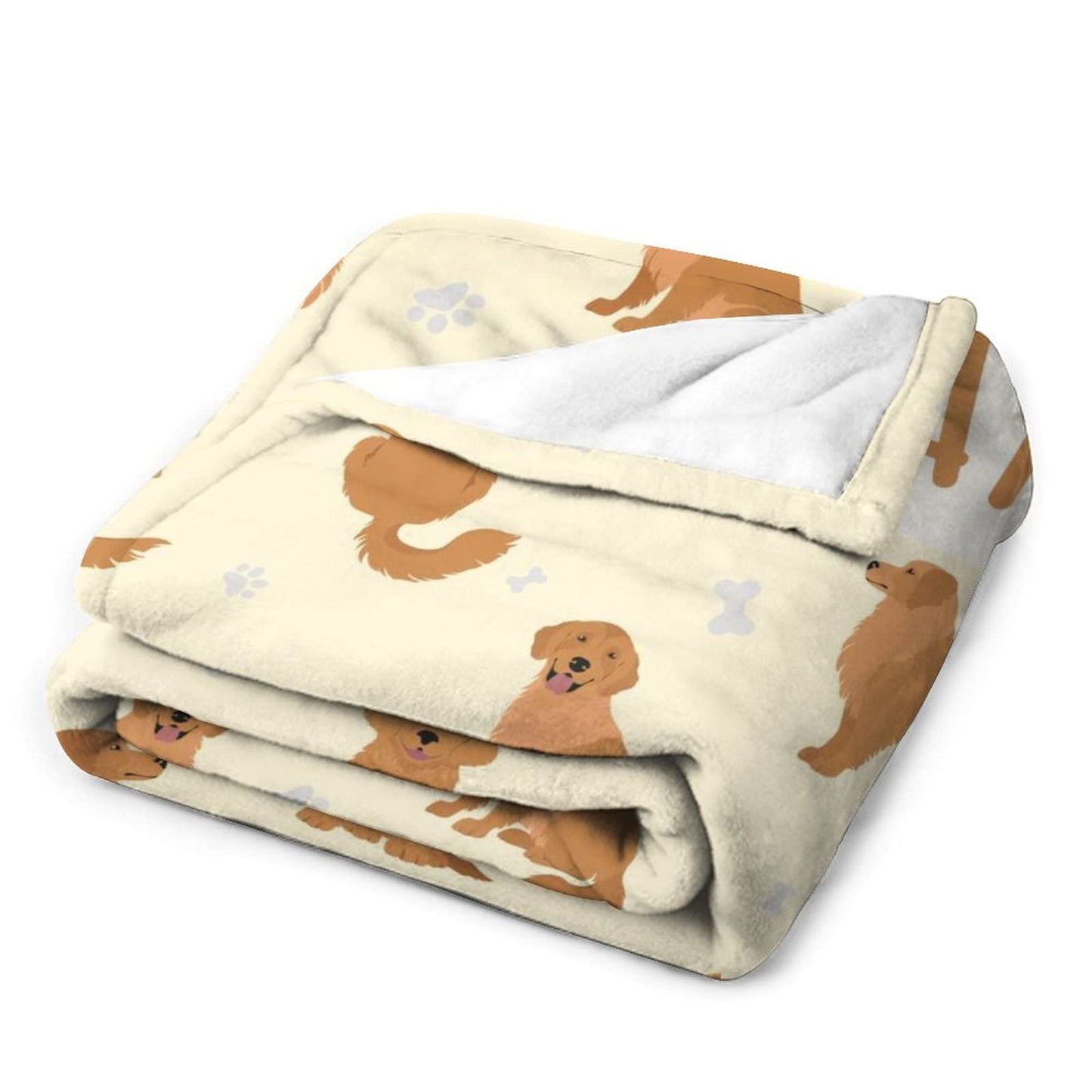 AIOMXZZ Personalized Golden Retriever Blanket Gifts with Text Name, 60"x80" Dog Pattern Flannel Fleece Throw Blanket Soft, Lightweight, Comfortable, Warm Golden Retriever Blanket for Adults Kids