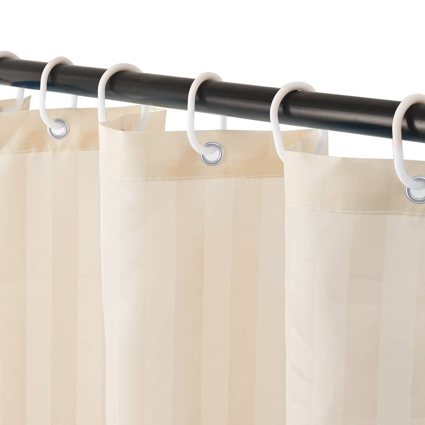 HELLCRACK Small Mini Shower Curtain or Liner Fabric 31x71 Inch,Washable IPx4 Waterproof Hotel Quality,Shower Curtains with Hooks and Grommets,Stall Shower Liner/Beige …