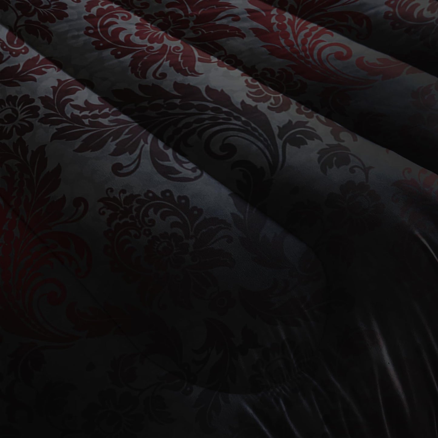 lneffble Paisley Floral Comforter Twin Size,Gothic Kids Comforter Set,3Pcs Bedding Set Printed Comforter with 2 Pillowcases,Down Alternative,Soft and Lightweight,for All Seasons