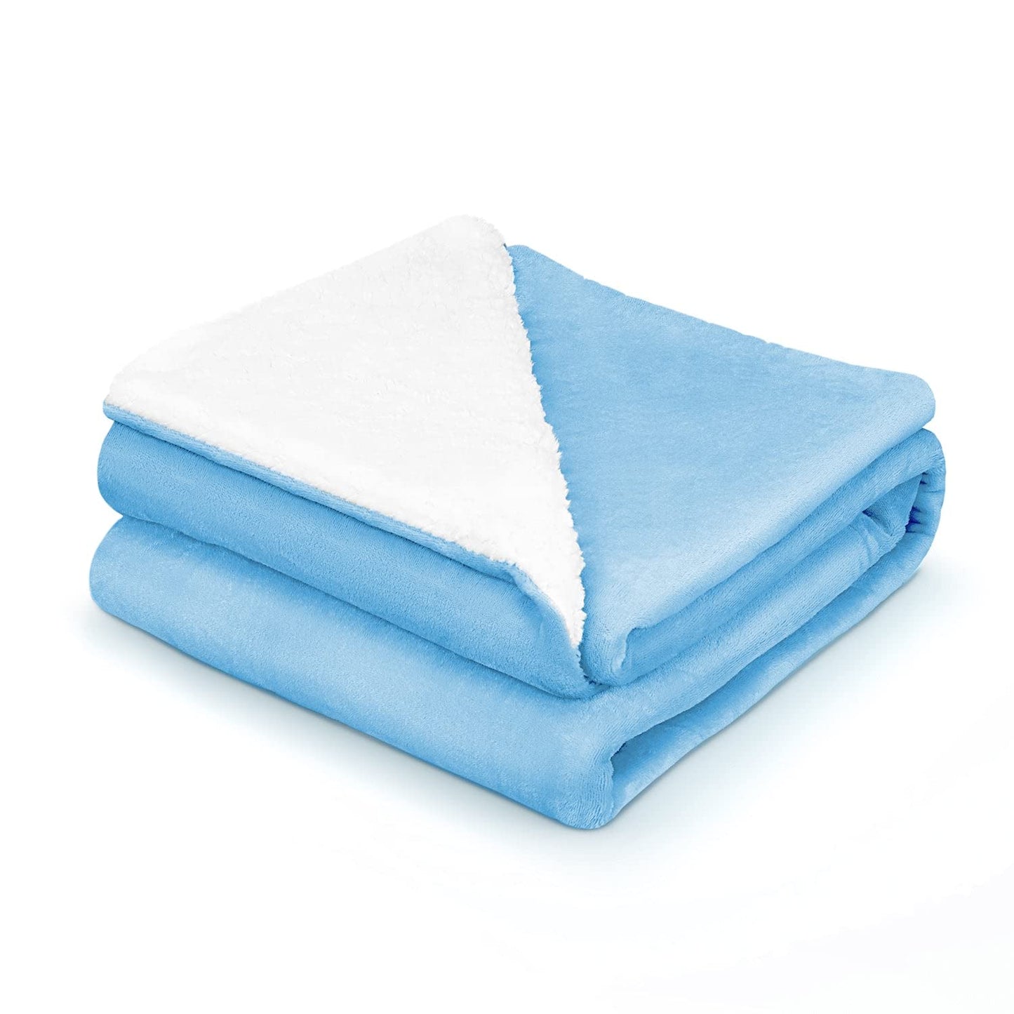 Tafts Throw Blankets - Ultra Plush/Sherpa Fleece Blankets - Soft, Ultra Comfy and Fuzzy - Plush Blankets and Throws for Couch, Bed & Living Room - All Seasons - Blankets Throw Size - Sky Blue