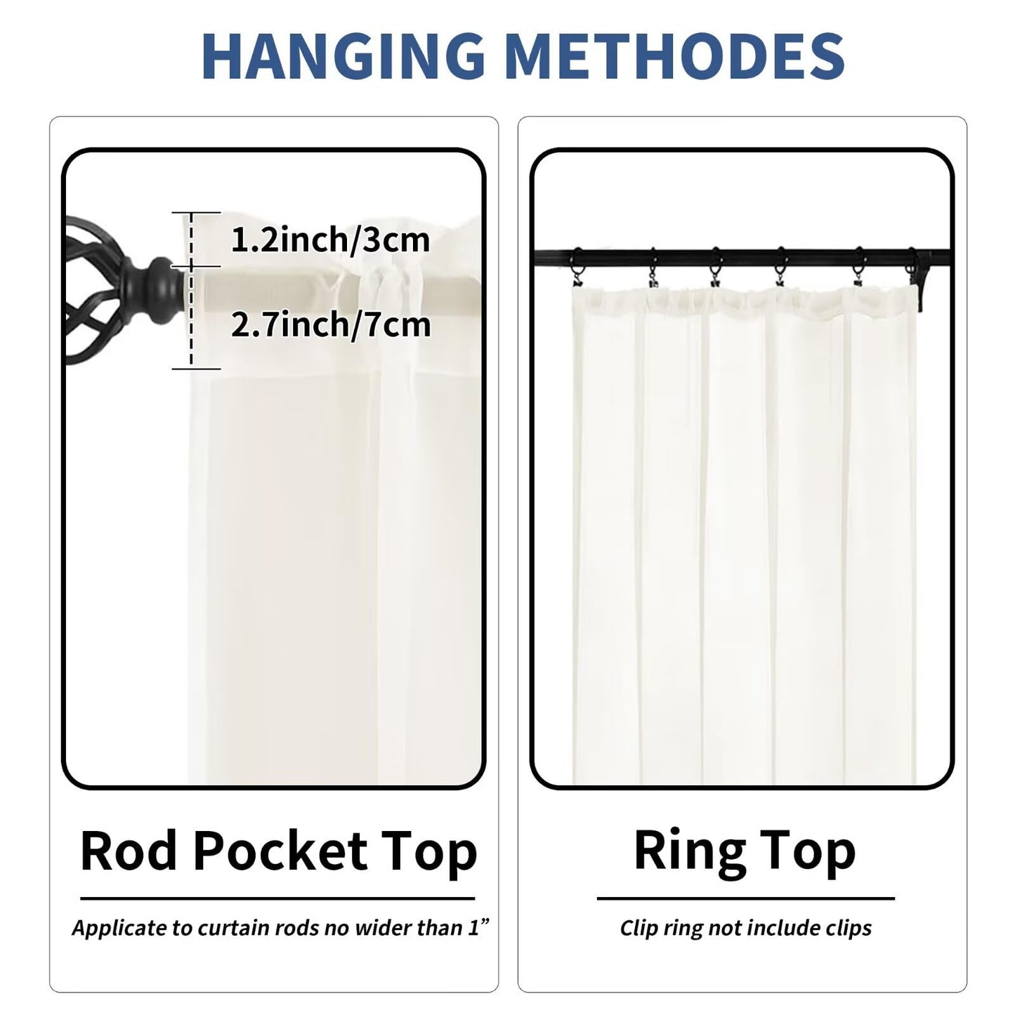Karseteli Semi Voile Sheer Curtains 63 Inches Long 2 Panels Rod Pocket Window Treatment for Living Room Bedroom Dining Room(Ivory 70" W x 63" L)