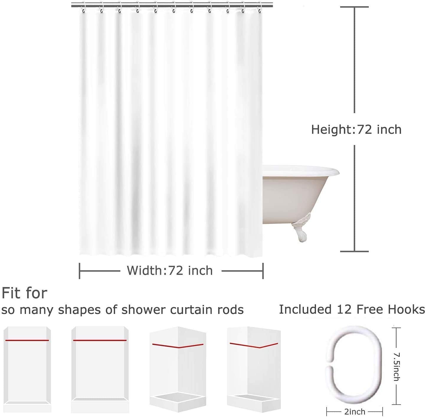 SPXUBZ New York Subway Map Shower Curtain White Subway Map Shower Curtains for Bathroom Waterproof Polyester Fabric Shower Curtain Sets with Hooks 72x72 Inch