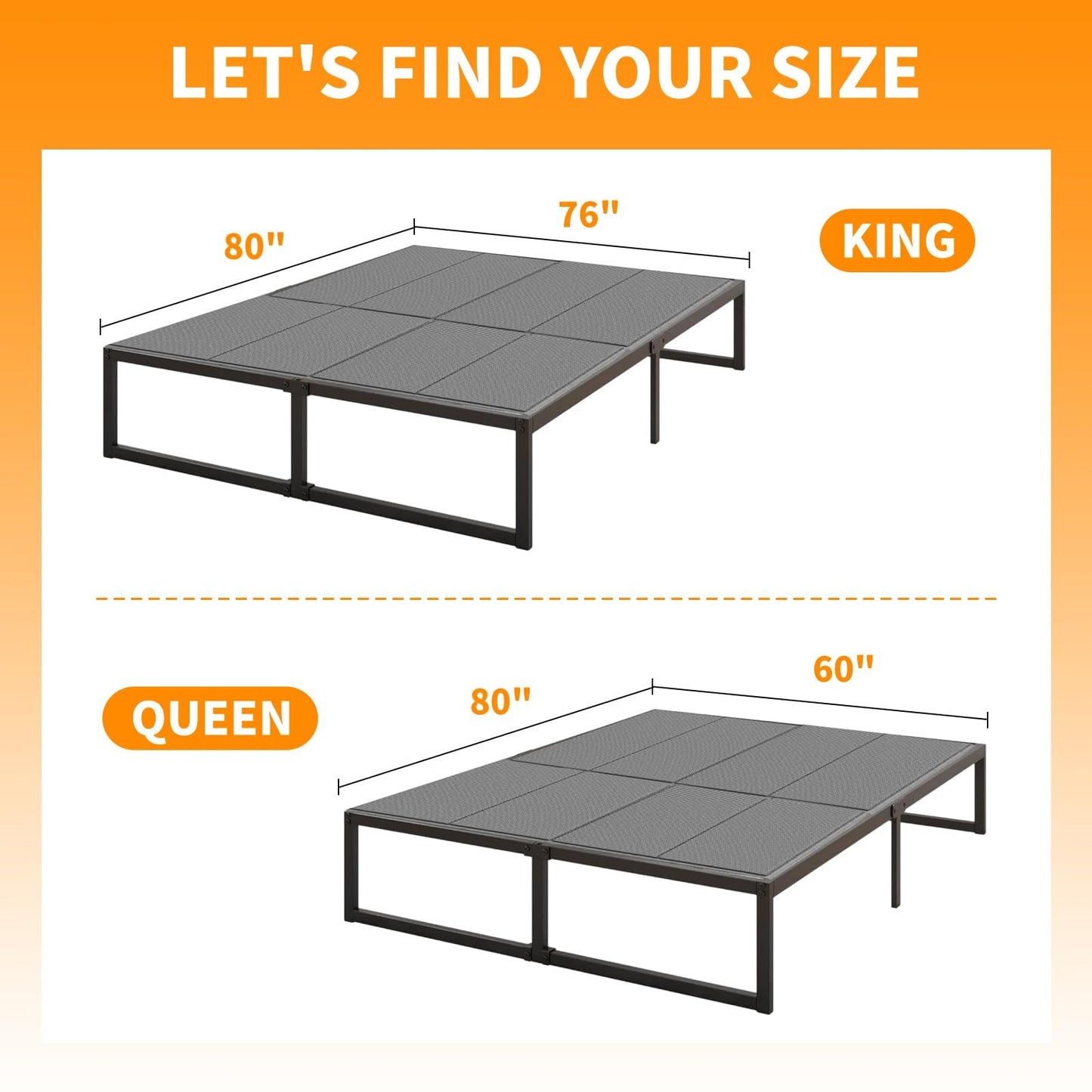 Voyla Upgraded Bunkie Board King Size Ultra Heavy Duty Anti-Sag Bed Support Board Under Mattress 12mm Wave-Structured Bunky Board Bunkieboards