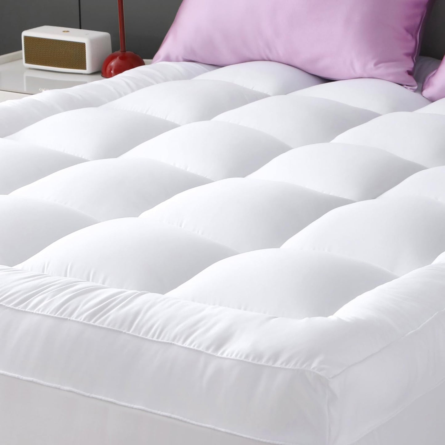 YUGYVOB Queen Size Mattress Topper Extra Thick, Cooling, and Breathable Mattress Pad 8-21" Deep Pocket Soft Down Alternative Fill