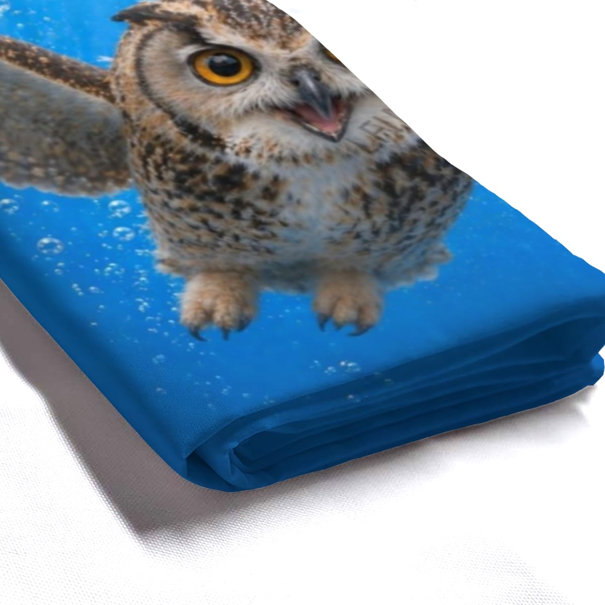 LFINKARTGOGO Ocean Owl Shower Curtain 72x72 with 12 Hooks Underwater Animal Dolphin Waterproof Washable Polyester Bath Curtain for Home Hotel Decor