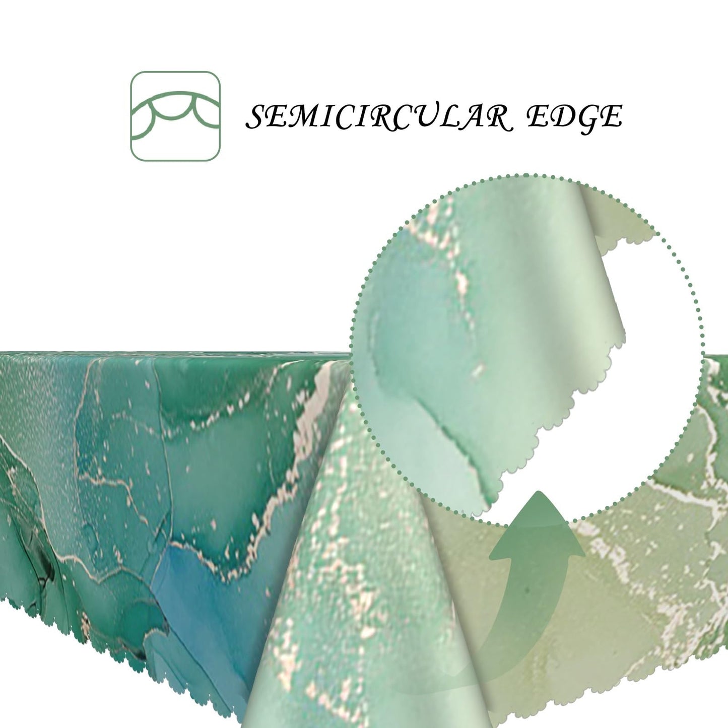 ggaimwf 60x102 Inch Marble Texture Rectangle Tableclot Teal Green Gold Abstract Fluid Art Modern Luxury Style Table Cloth Waterproof Wrinkle Free Table Cover for Home Kitchen Dining Patio Banquet