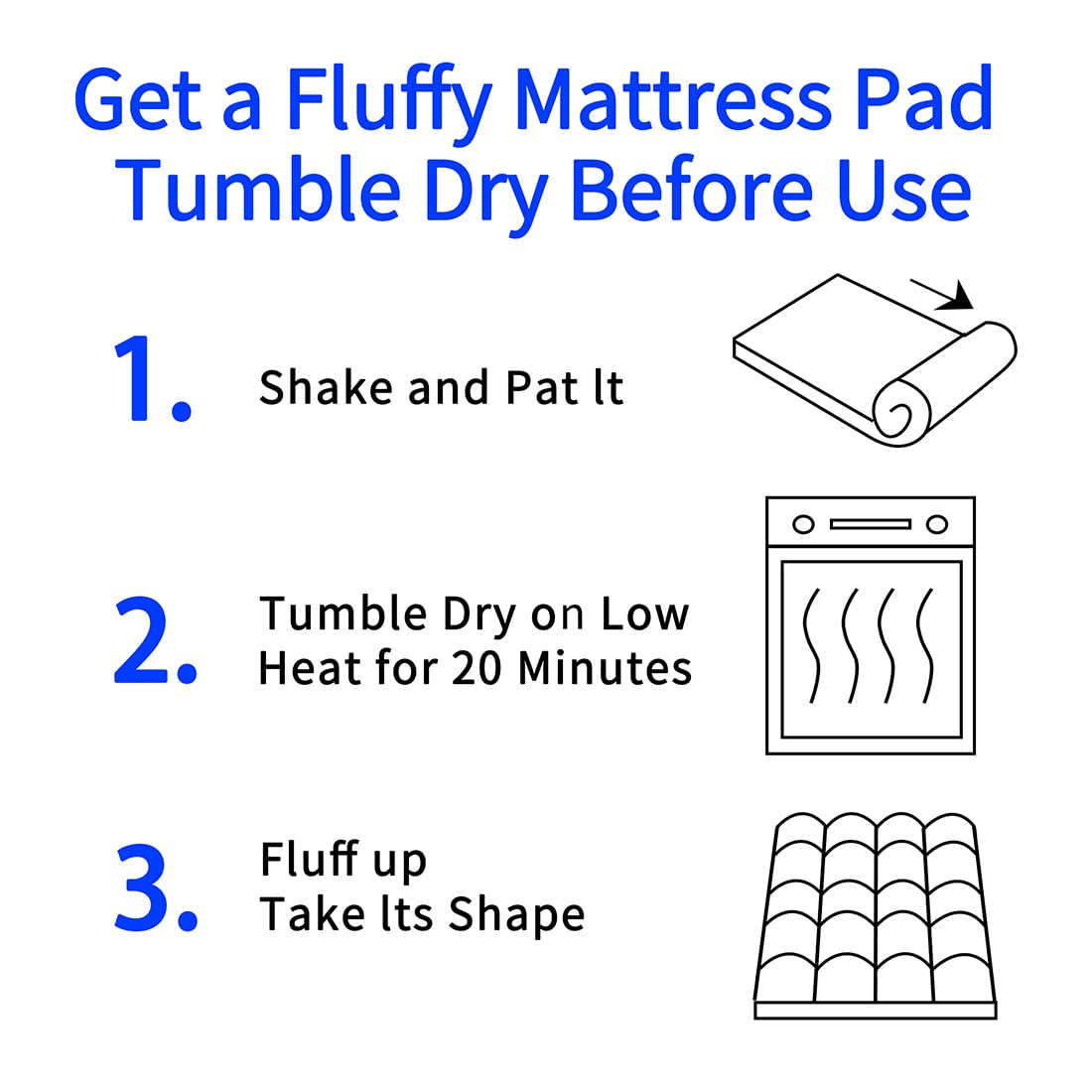 GERHOME California King Size Quilted Fitted Mattress Pad Cover with Deep Pocket Fitted 8" - 21", Ultra Soft and Comfortable, Breathable (White, California King)