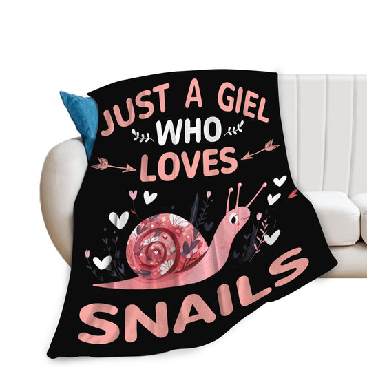 Baegopa Snails Blanket Gifts for Girls Women Snail Stuff Throw Blankets Cozy Plush Fleece Flannel Fuzzy for Bed Decor 50"X40"