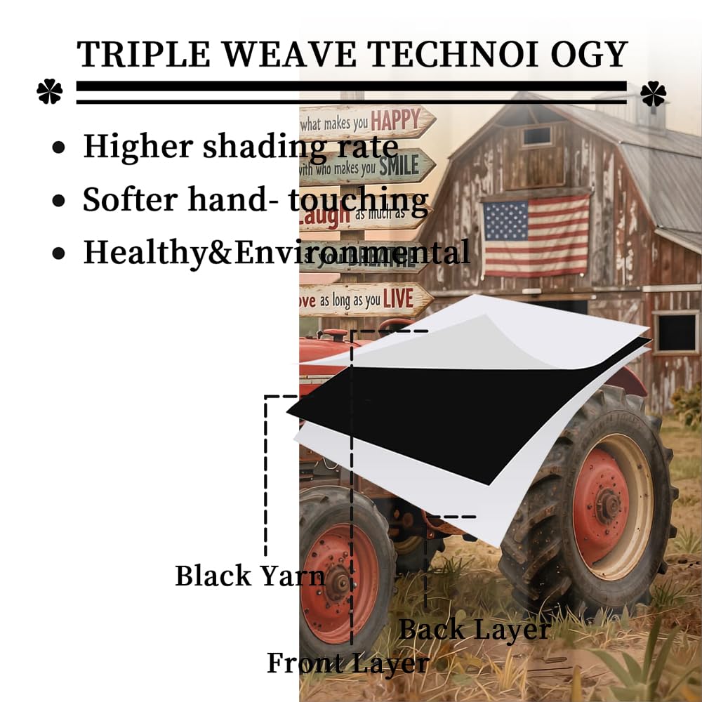 KuracleGH Cabin Farm Old Tractor Curtain-Rustic Western Farmhouse Barn Windmill Truck Rod Pocket Back Tab Window Drapes,Harvester Autumn Sunset Thermal Insulated Blackout Curtain,2pc,Each 21“W x 45”L