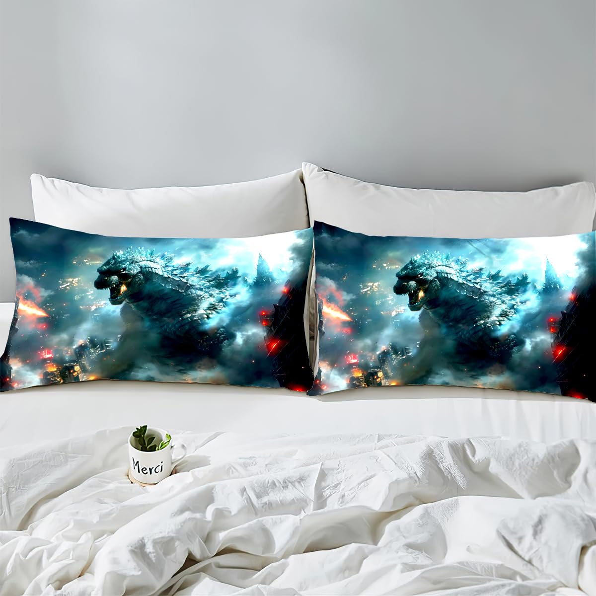 sonicpony Duvet Cover Set Boys Twin Full Size Dinosaur Comforter Cover 3 Pieces Bedding Set 1 Piece Quilt Cover with Zipper Closure 2 Pieces Pillow Shames for Kids Men No Comforter (Dino37, Twin)