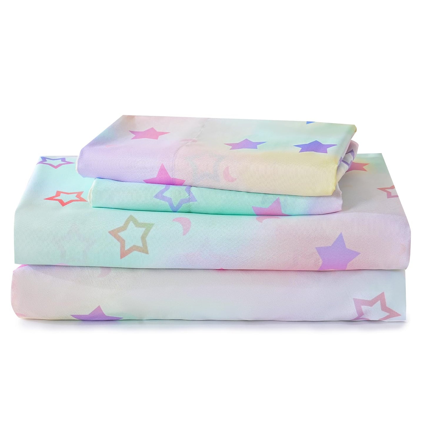 ChicView Twin Sheet Set Kids,3 Pieces Breathable Soft Microfiber Bedsheets for Child Boys Girls, Anti Pilling Deep Pockets Easy Care Bed Sheets, Stars
