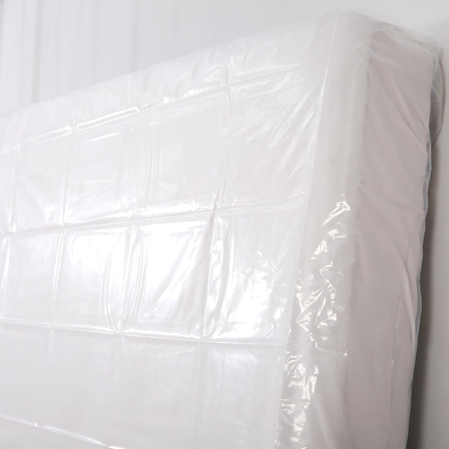 Liyaomix 2 Pack Queen Mattress Bags for Moving Storage, 1.5 Mil 76" x 96" Clear Waterproof Plastic Mattress Bag Cover, Disposal Mattress Protector for Queen Size