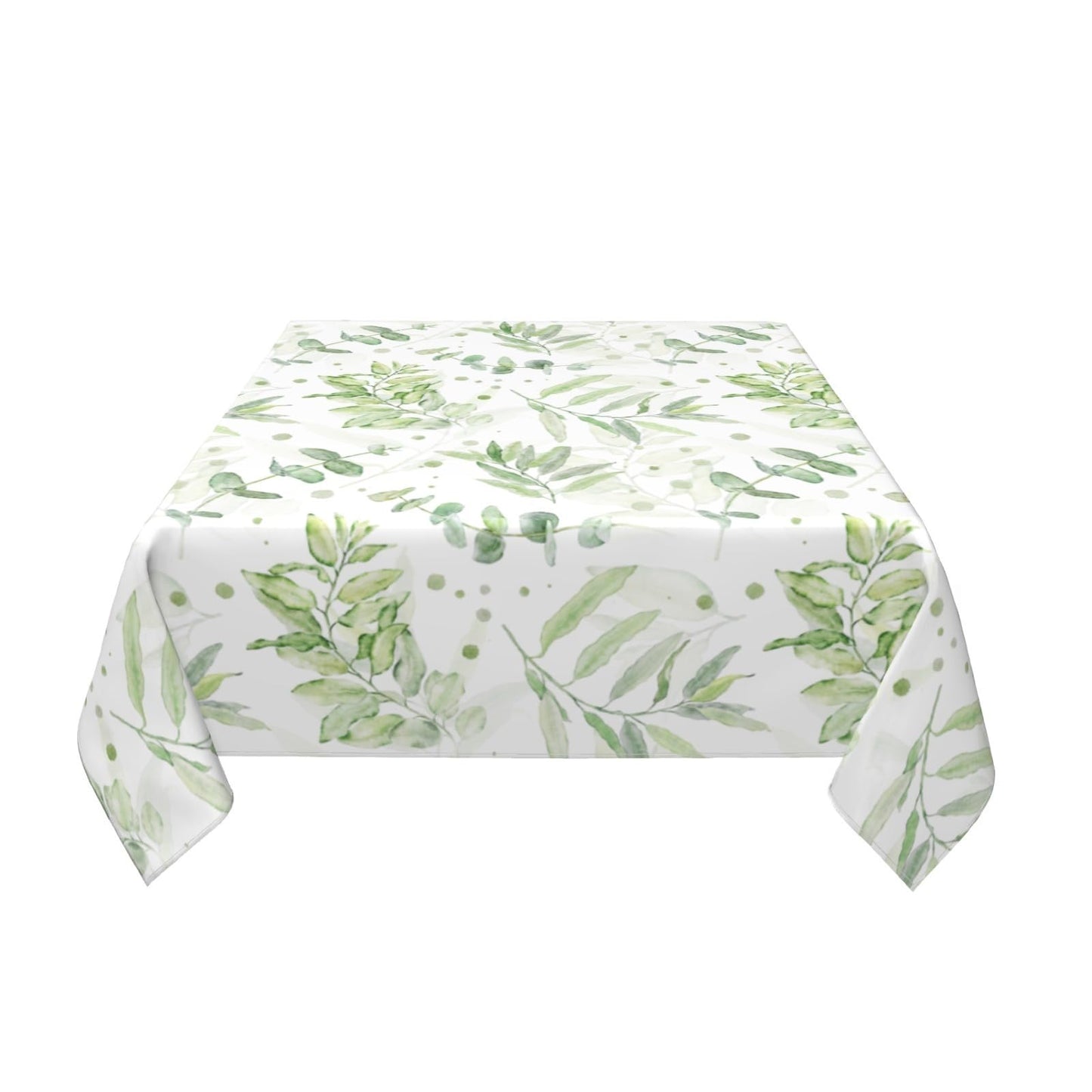 Lvhompro Spring Tablecloth 54×54 Inch Square Eucalyptus Leaf Table Cloth Water-Resistant Spill-Proof Washable Fabric Tablecover for Kitchen Dining Party Picnic Indoor Outdoor