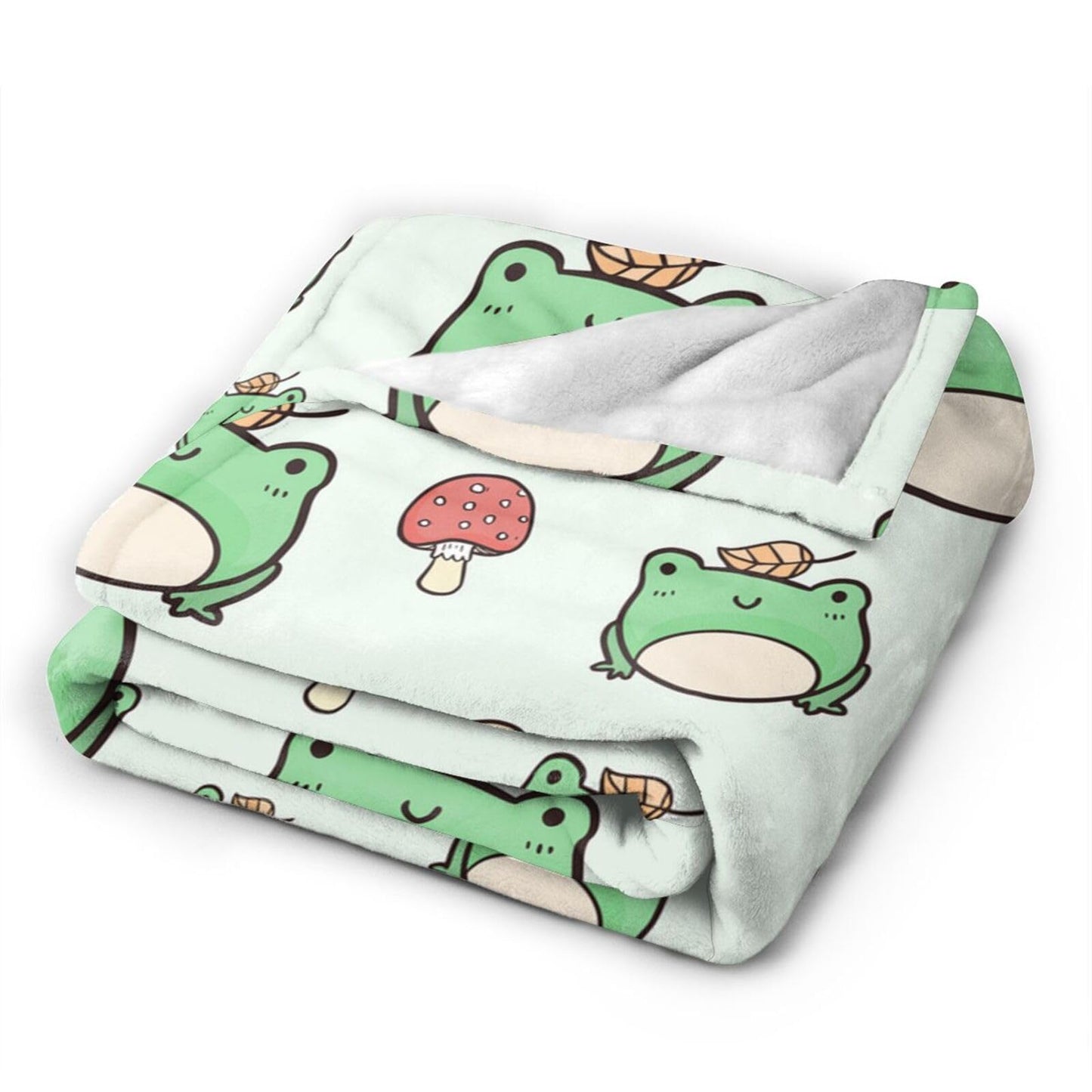 Ngzhyad Cute Frog Blanket Warm Cozy Flannel Fleece Throw Blanket Gifts for Kids Girls Boys for Car Sofa Couch Bed Decorative 80"X60"