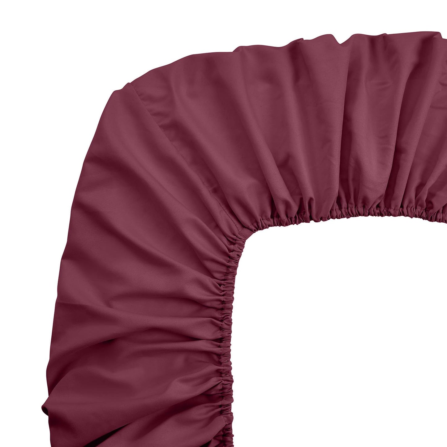 FreshCulture Twin Fitted Sheets, Bulk Pack of 6, Deep Pocket, Soft Microfiber Bottom Sheets for Home, Salons, Hotels, Twin Size Fitted Sheets Only (Burgundy)