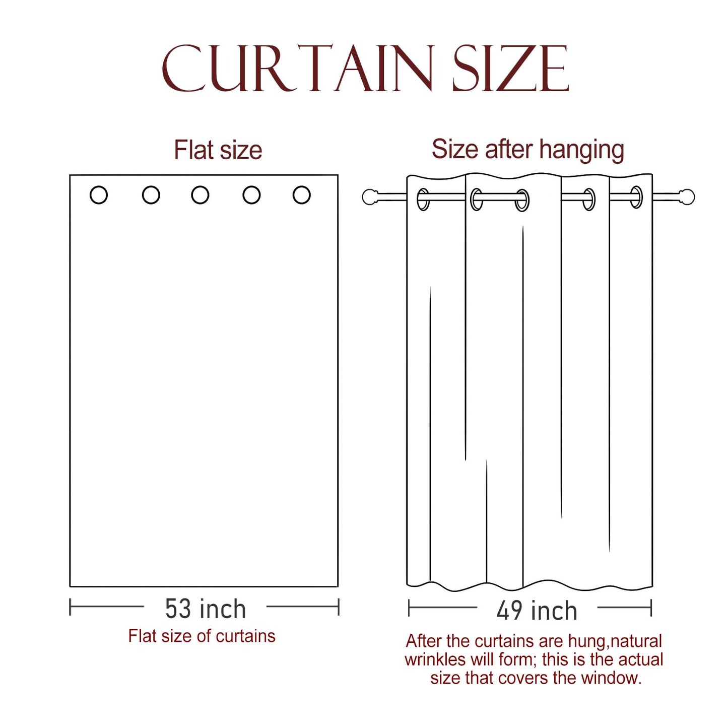 patdrea Designer Vintage Linen Curtains Set of 2 Panels,53"x79"-Kulom