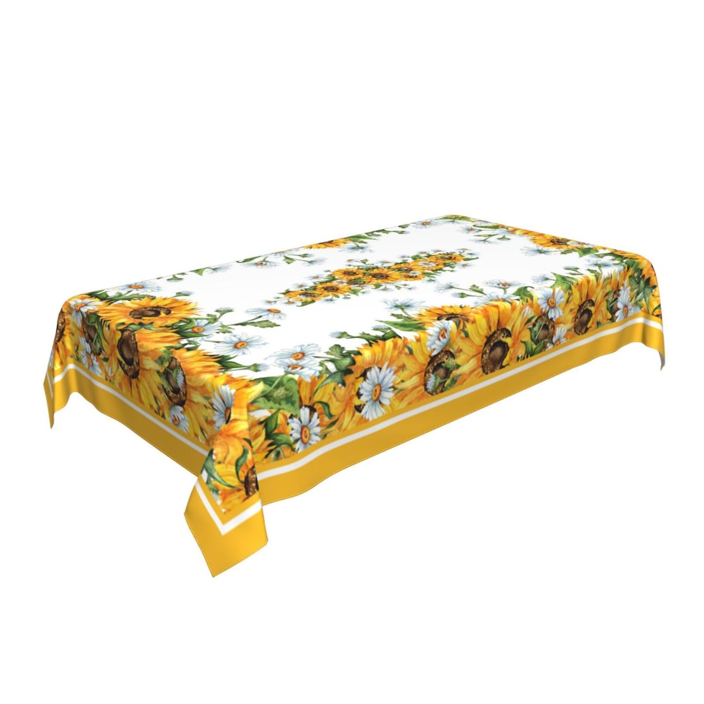 mutakin Sunflower Rectangle Tablecloth Washable Table Cloth 60x90 Inch Table Cover Waterproof for Decoration Kitchen Dining Room