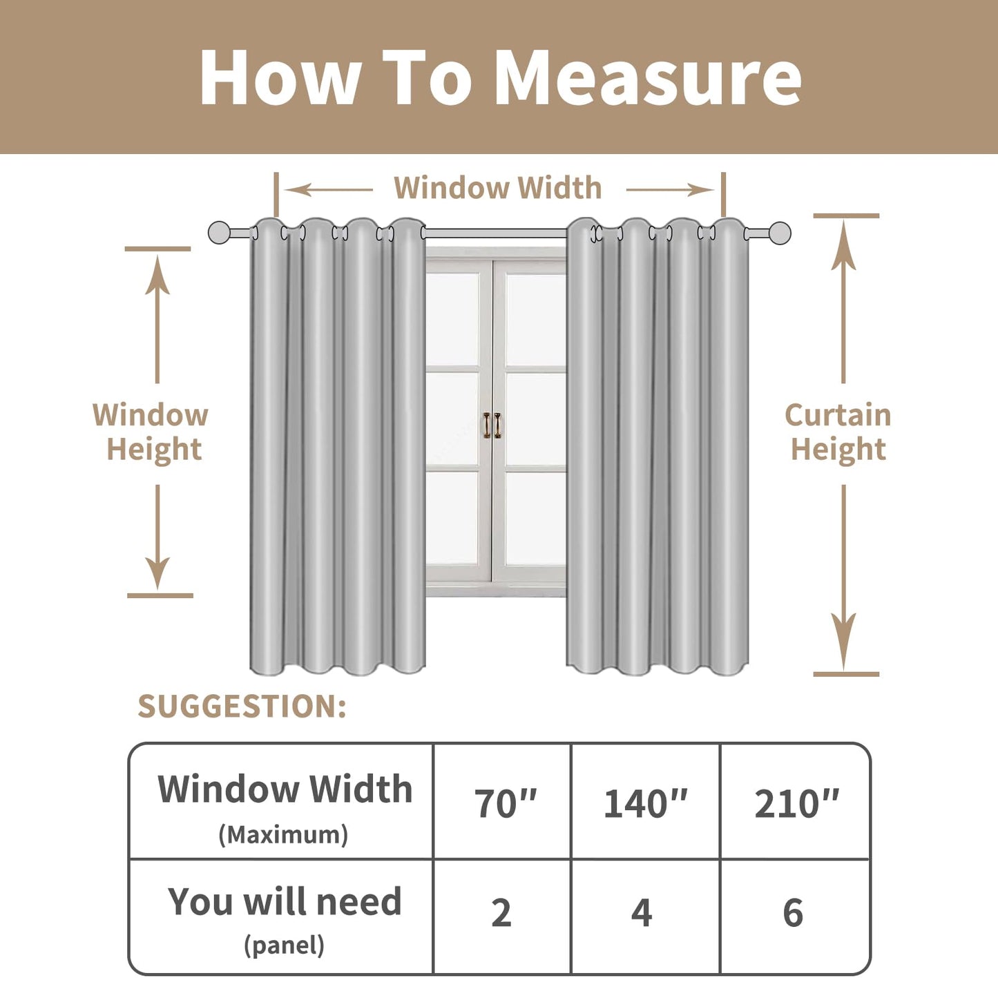 LAMIT Beige Linen Curtains 54 Inches Long for Bedroom, Semi Sheer Neutral Faux Linen Textured Window Light Filtering Panels with Bronze Grommet for Kitchen,2 Panels Set, 52 X 54 Inch