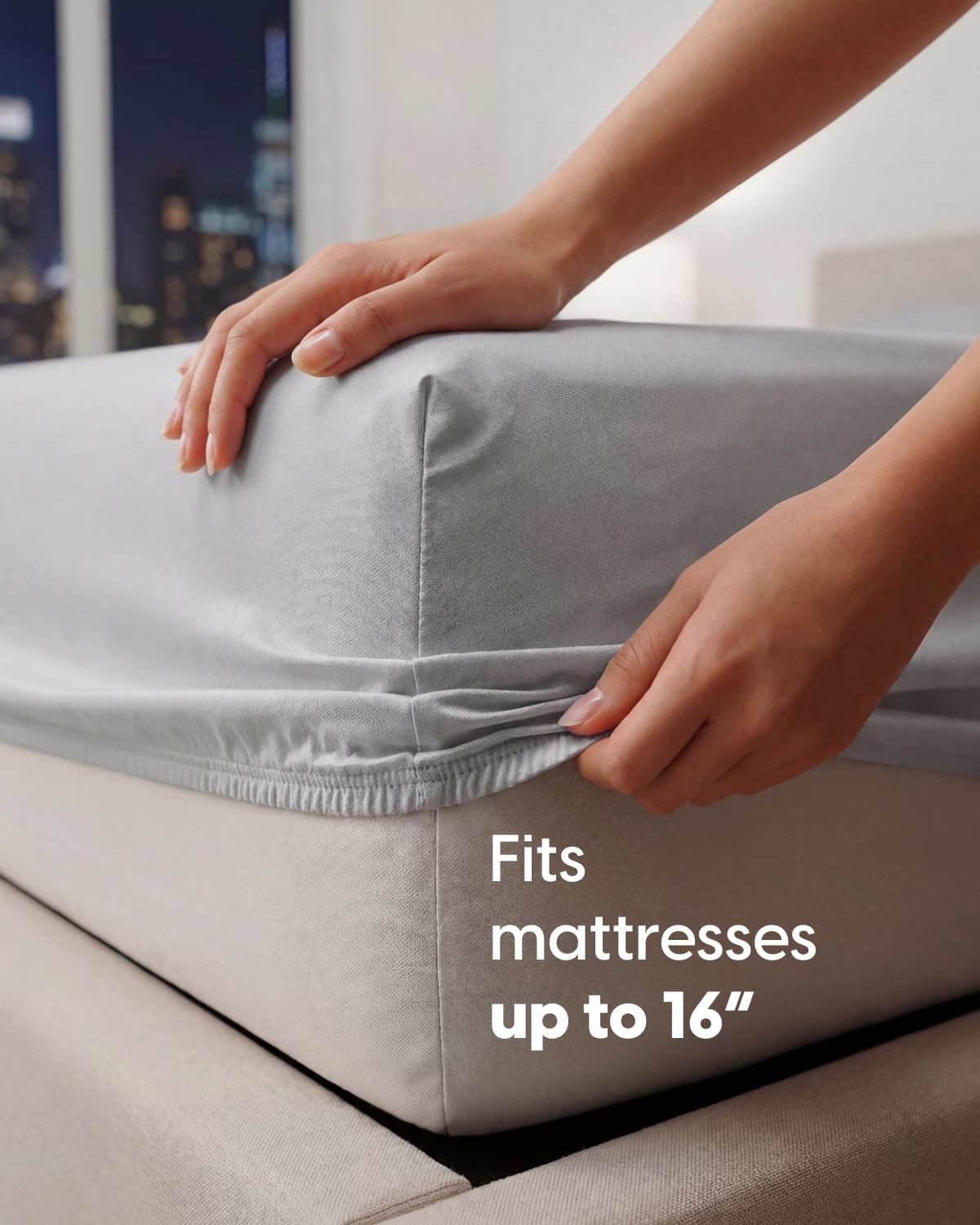 Sleepy Town Full Size Bed Sheets - 4 Piece - Full Sheet Set - Extra Soft, Comfy & Cooling - Easy Care - Shrinkage, Wrinkle & Fade Resistant - Brushed Microfiber - Deep Pocket Bed Sheets (Light Grey)