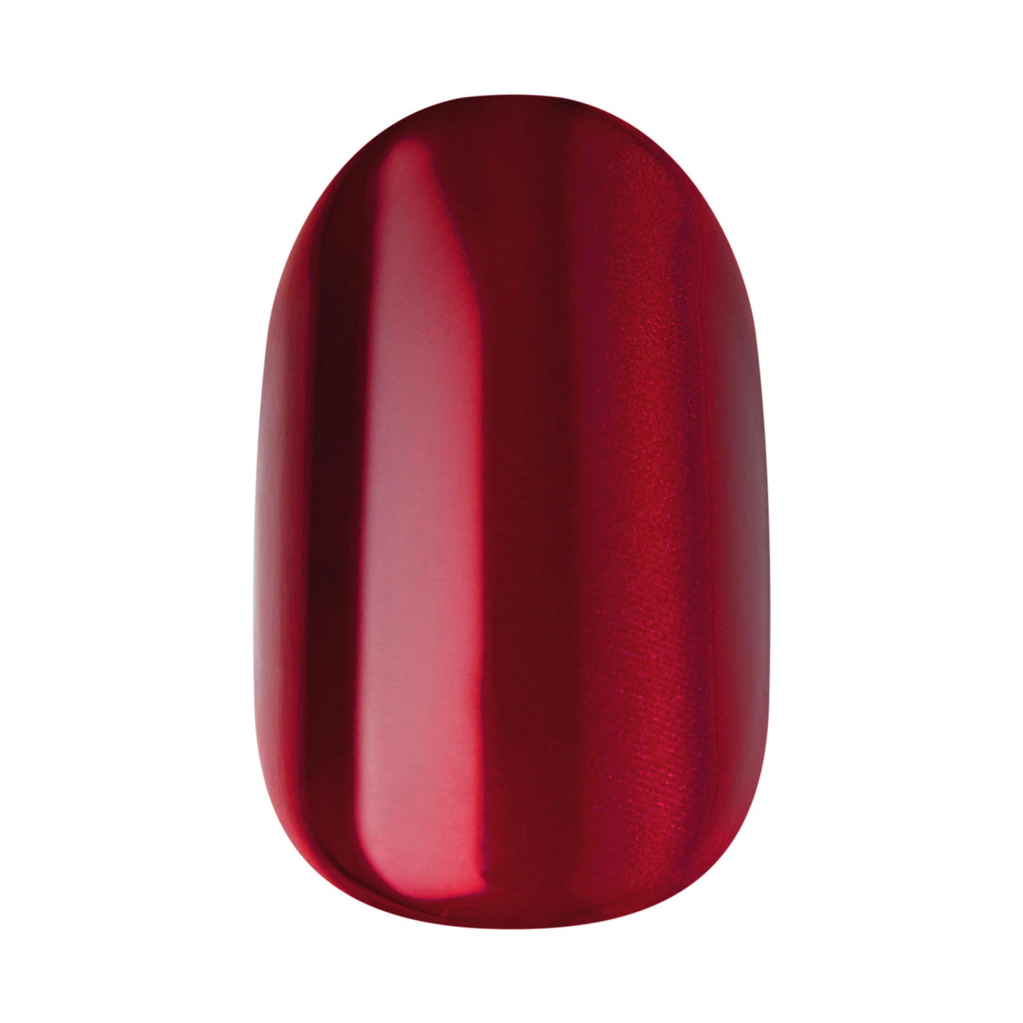 Kiss colorFX by Impress Press On Nails, Hidden Gem, 30 No Glue Peel and Stick Nails Kit with IMPROVED Adhesive, Red Short Oval Chrome Effect, Includes Prep Pad, Manicure Stick & Mini File