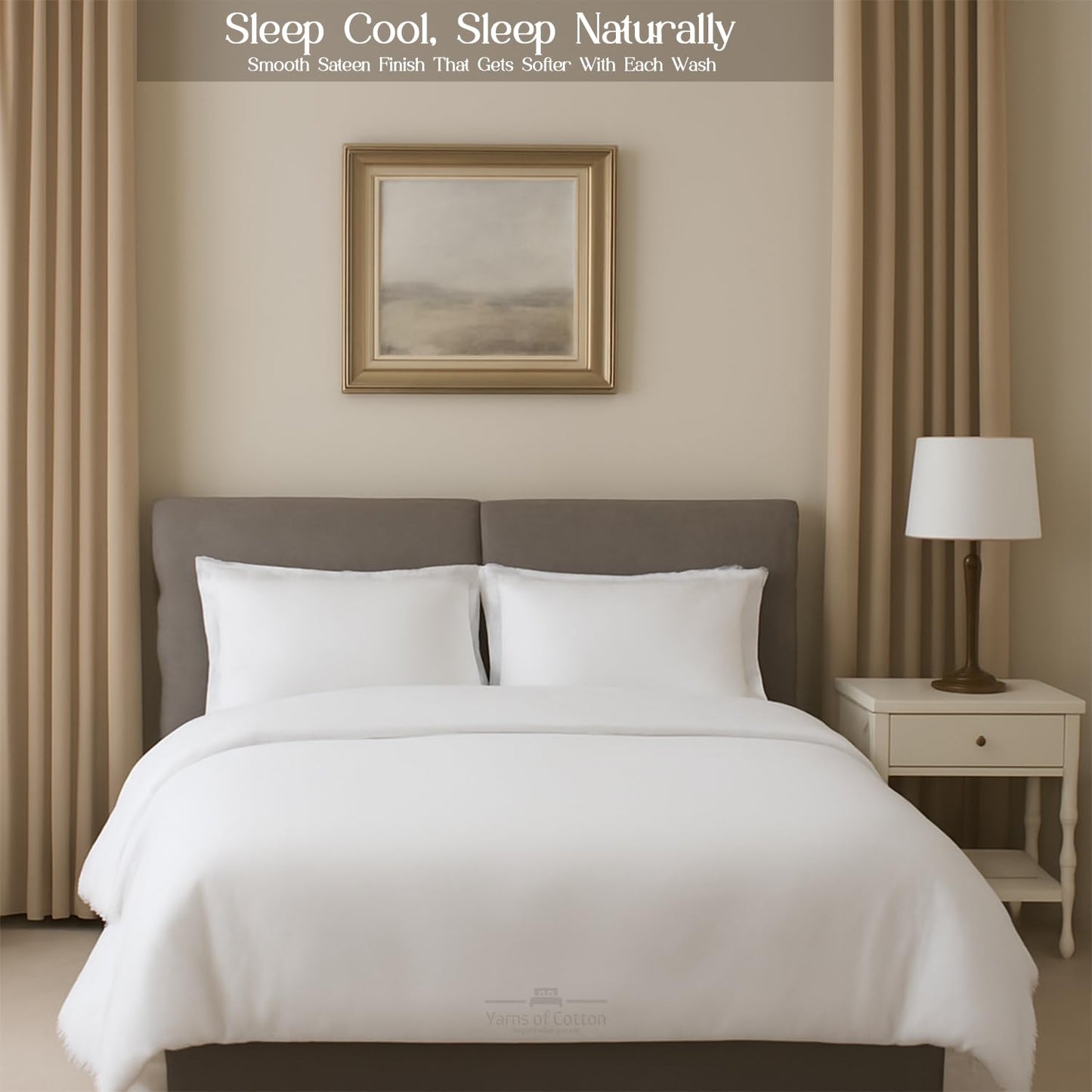 Sleeper Sofa Bed Sheet, 100% Cotton 400 Thread Count, 4 Piece Set, Deep Pocket Fitted Sheet, Soft Wrinkle Free & Breathable, Luxury Hotel Quality, Fits Up to 6 Inch Mattress (Full, White)