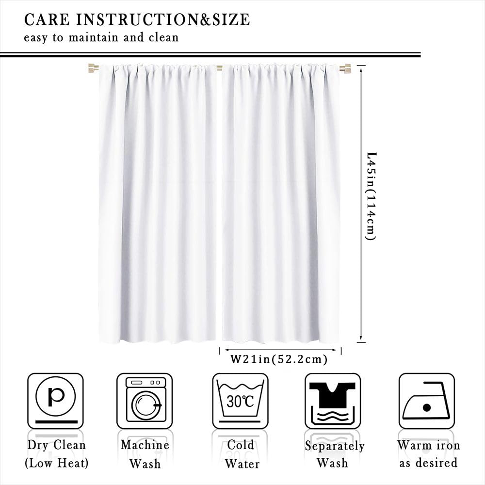 TOWINSFB Green Tree Deer Botanical Blackout Curtains, Butterfly Forest Nature Landscape Home Decor Rod Pocket Window Drapes for Living Room Bedroom - 42" W x 45" L