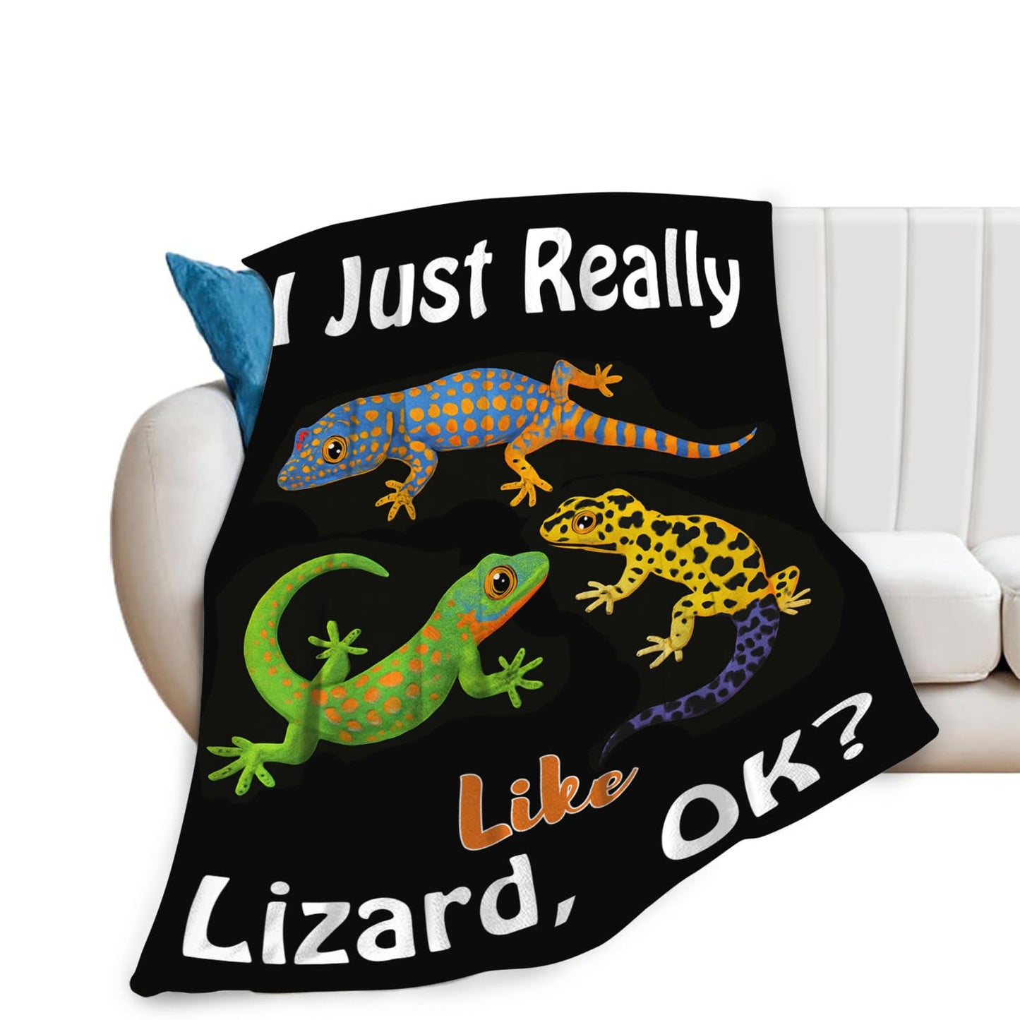 Baegopa Lizard Blanket Gifts Reptiles Lovers Throw 50"X40"