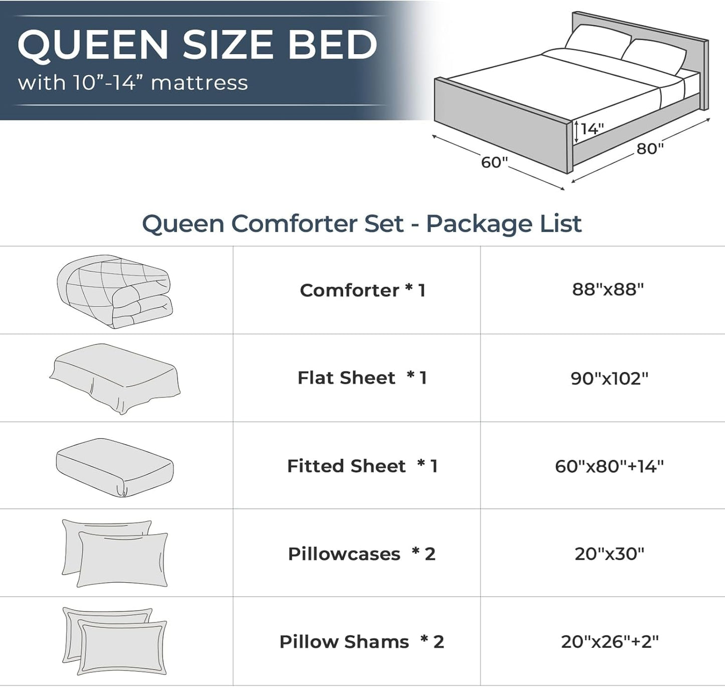 HEVUMYI Beige Tan Queen Comforter Set - 7-Piece All Season Bed in a Bag Queen, Ultra Soft Bedding Set with Comforter, Flat Sheet, Fitted Sheet, Pillowcases, Pillow Shams, Beige Tan