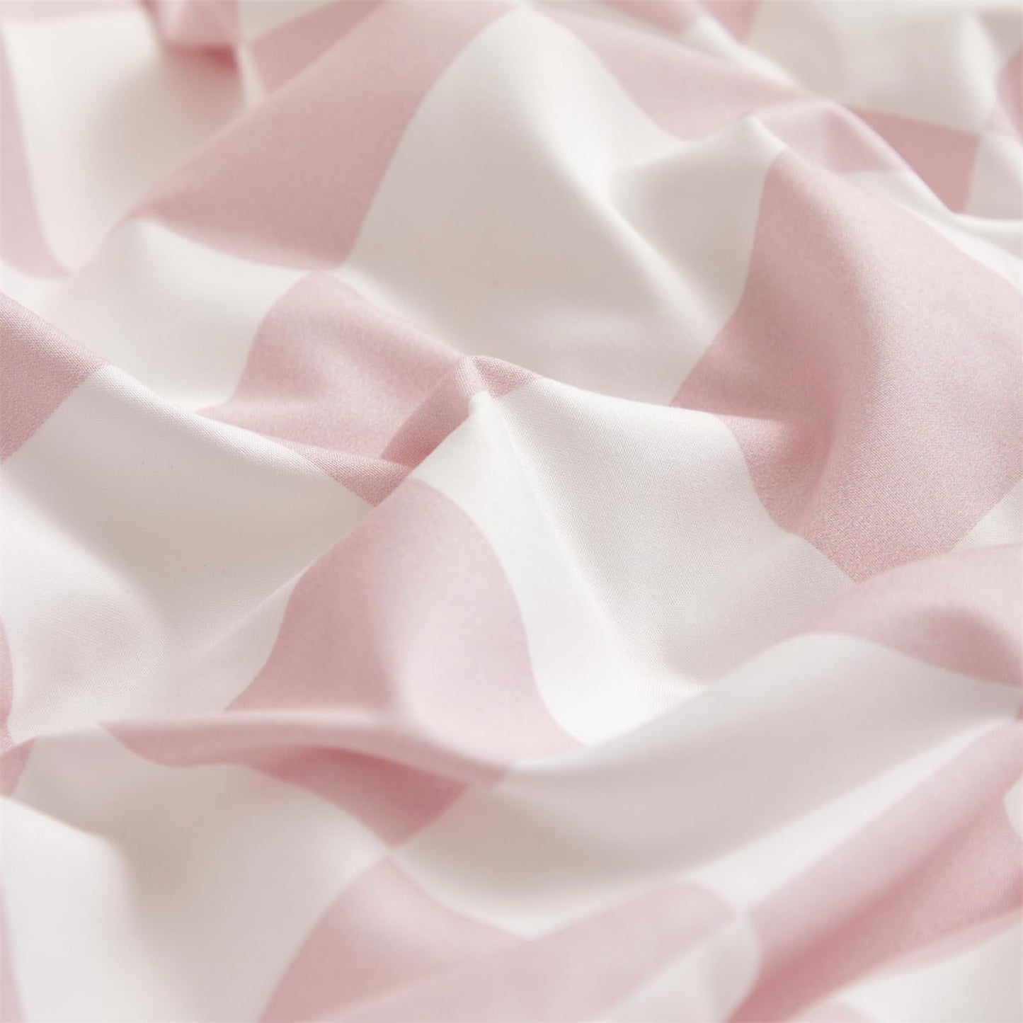 CLOTHKNOW Pink White Grid Queen Duvet Cover Set Plaid Bedding Sets Checkerboard Bedding Duvet Cover Sets Soft Pink Duvet Cover with 2 x Pillow Cases