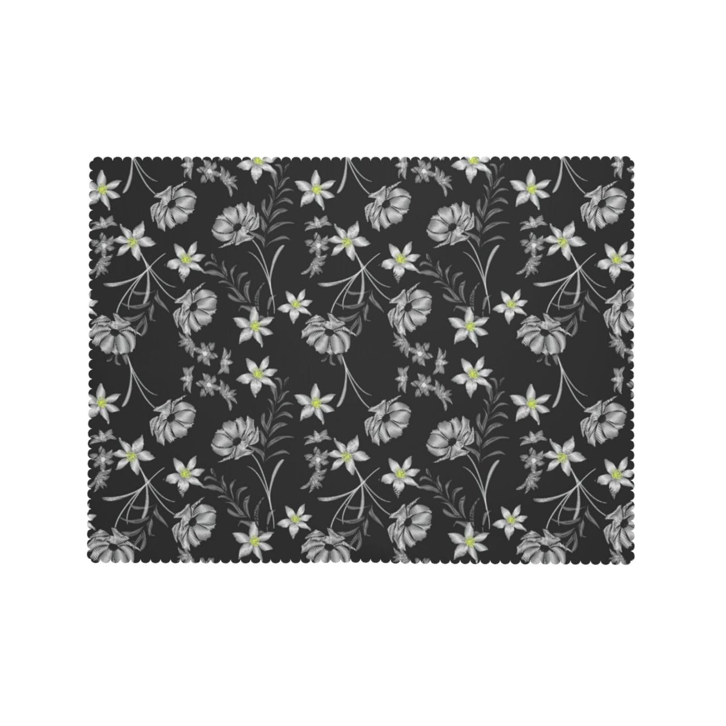 BHYGHJII Rectangular Table Cover Embroidered Floral Print Elegant Fitted Tablecloth for Farmhouse 54x72in