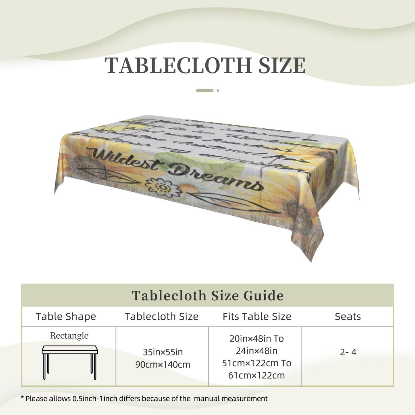 African America Women Inspirational Quote Rectangular Tablecloth Table Cloth Decorative Table Cover for Dining/Party/Buffet/Wedding 35 x 55 Inches