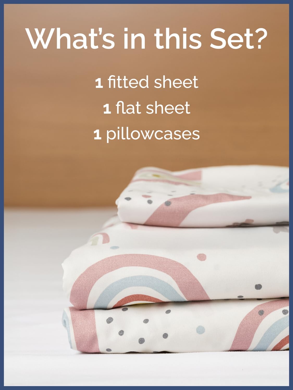 Kids Twin Size Bed Sheet Set - 3 Piece Kids Loft Bed Sheets - Rainbow Star Theme Bedding - Soft, Cute and Cozy - Breathable and Machine Washable - Colorful Bed Set for Boys, Girls, Teens & Toddlers
