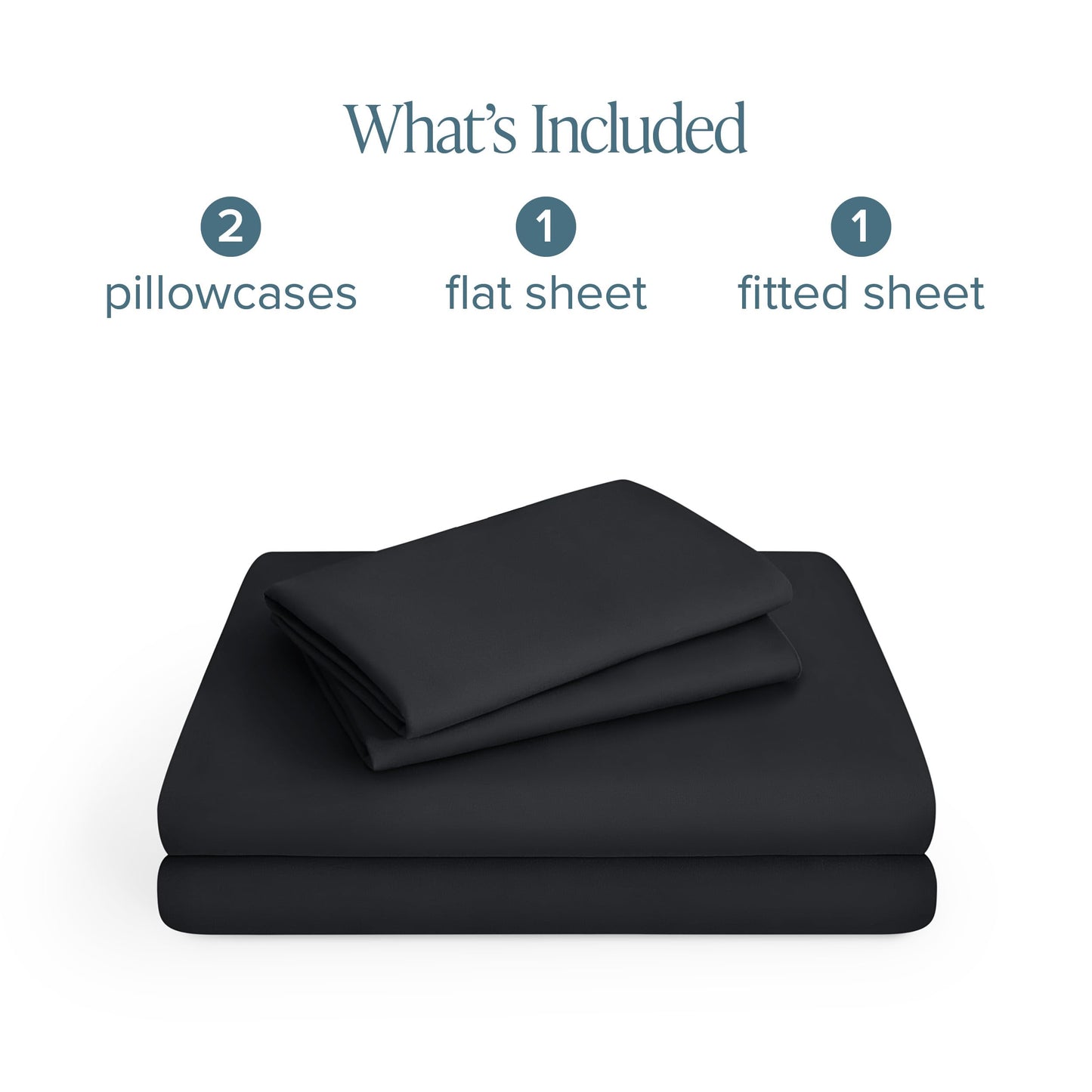 Bare Home Cooling Performance Jersey Knit Stretch Sheet Set, Moisture-Wicking & Breathable, 4-Way Stretch Bed Sheets, Envelope Pillowcases (Full, Black)