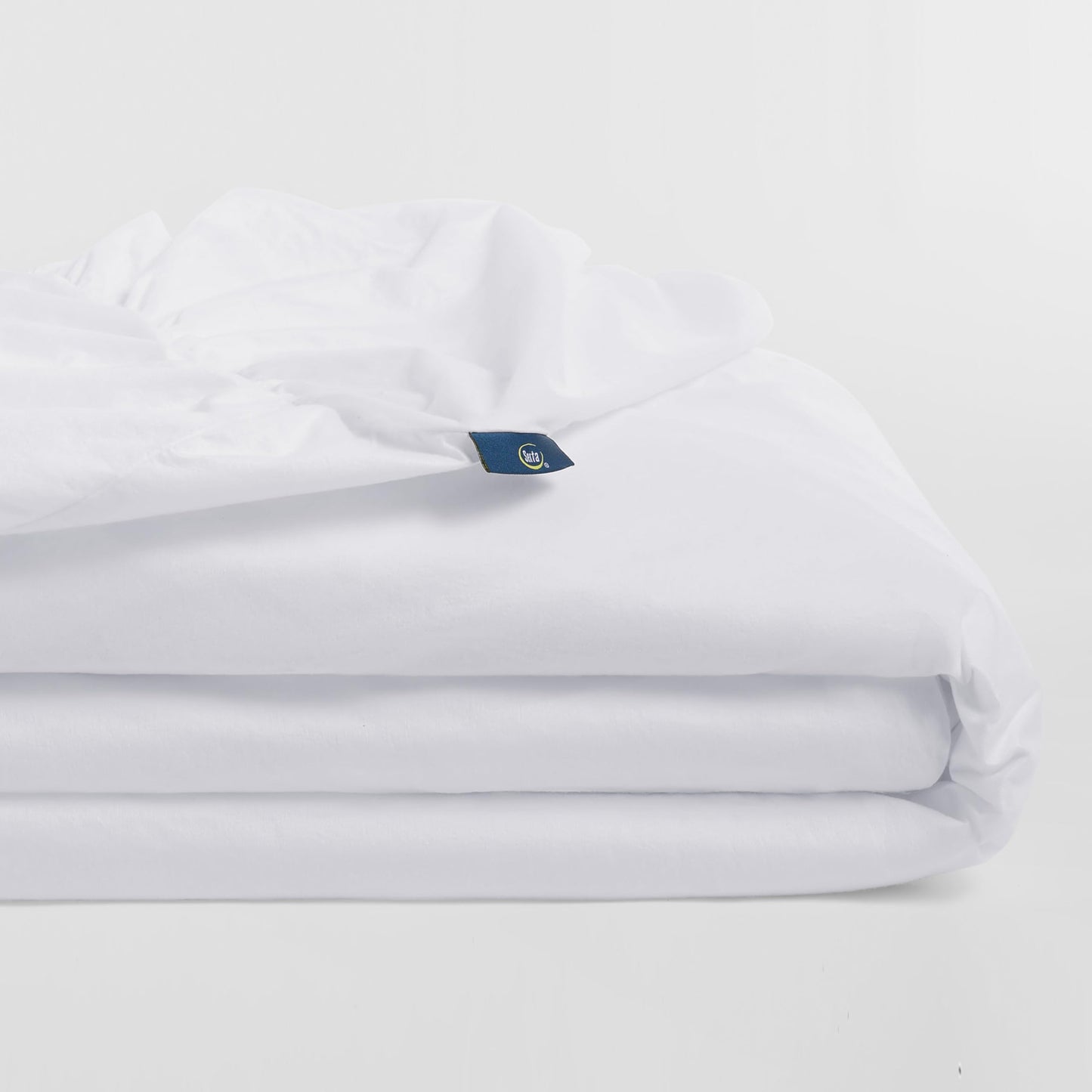 Serta Power Guard Mattress Encasement, 60" x 80", Quiet, Breathable and Waterproof Mattress Protector with Zipper, 18" Elastic Deep Pocket for Secure Fit, Queen, White