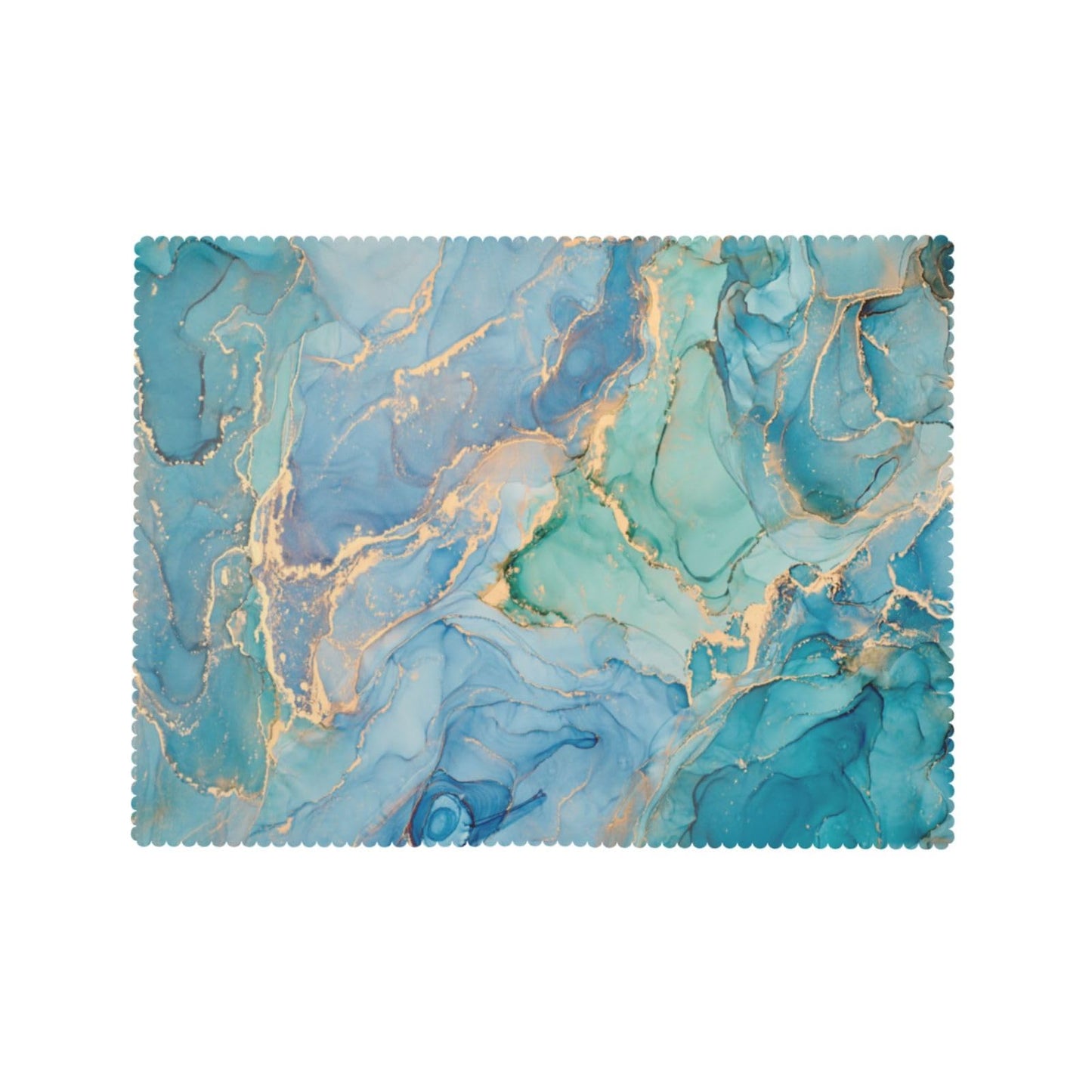 VIGGINER Teal Marble Rectangle Tablecloth Turquoise Blue Gold Table Cloth for Kitchen Dining Natural Luxury Abstract Fluid Tablecloths Table Cover Decor for Party Patio 54 x 72 Inch