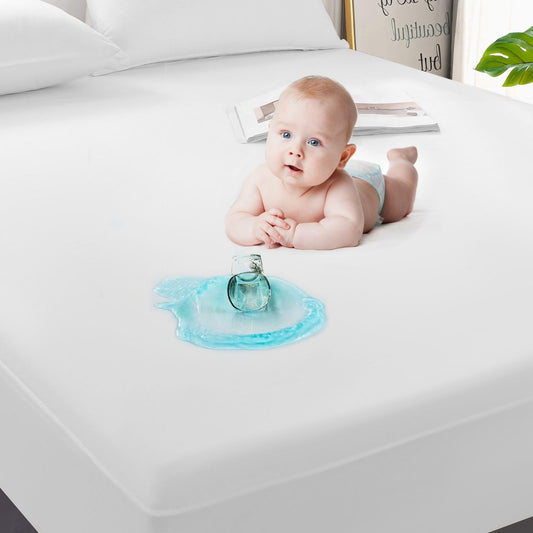 GRT 2 Pack Full Size Mattress Protector Waterproof, Breathable & Noiseless Waterproof Mattress Protector Fitted Deep Pocket from 5" to 19", Smooth Full Bed Mattress Cover Machine Washable