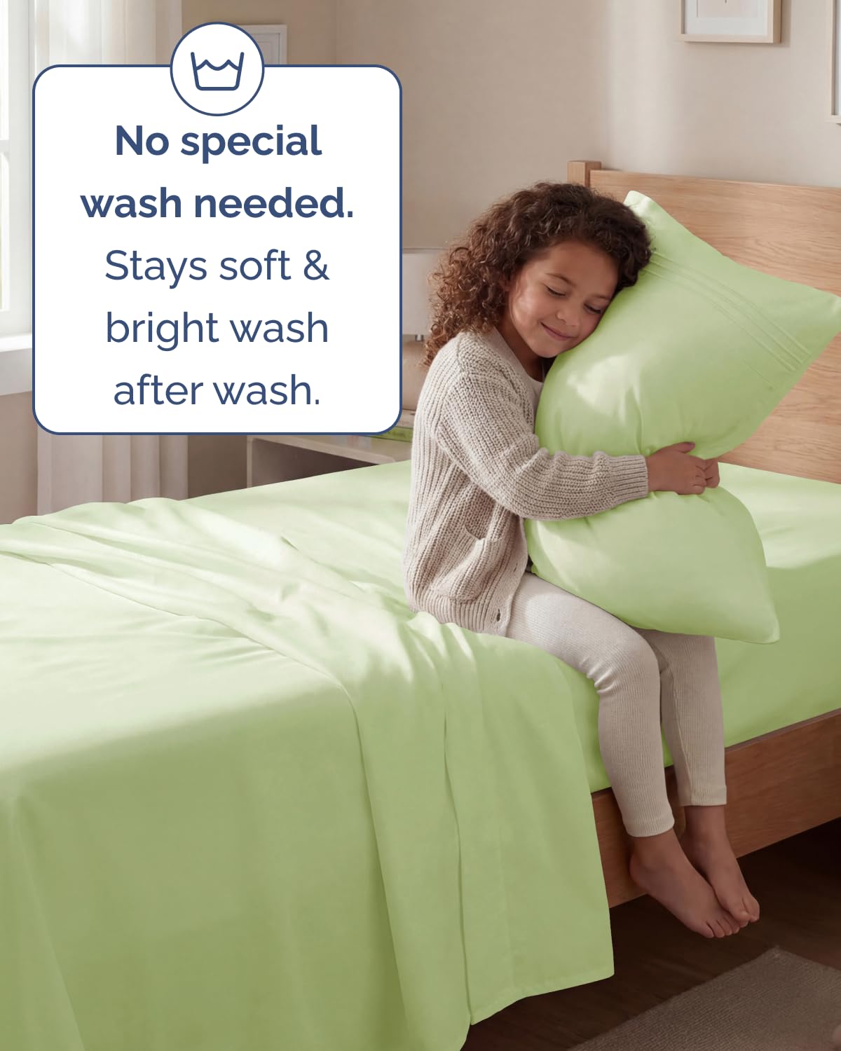 Twin Size 3 Piece Sheet Set - Comfy Breathable & Cooling Sheets - Hotel Luxury Bed Sheets for Women & Men - Deep Pockets, Easy-Fit, Soft & Wrinkle Free Sheets - Light Sage Green Oeko-Tex Bed Sheet Set
