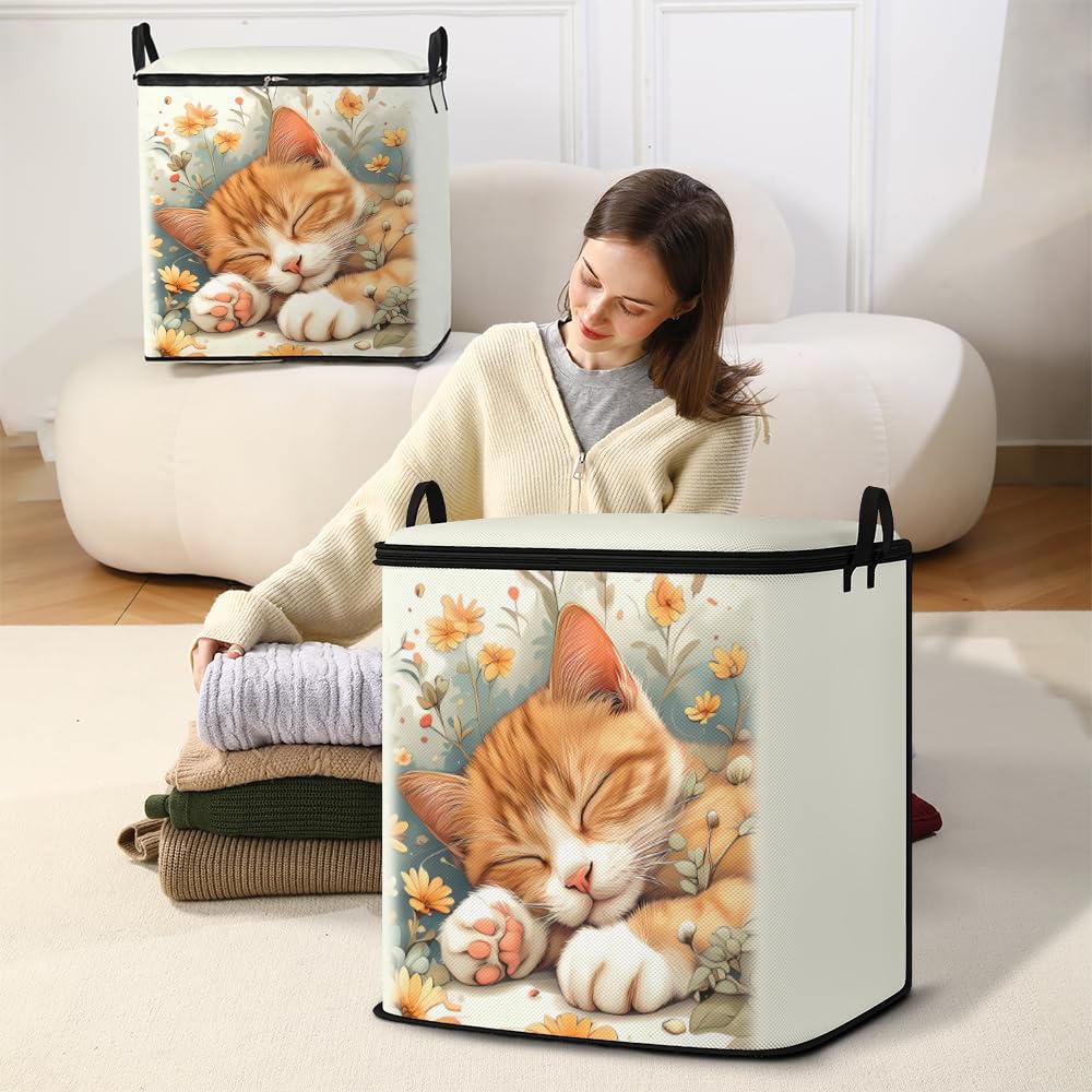 Dawuyu 2pcs closet organizers and storage under bed,clothing blanket sweater sheet bedding comforter duvet quilt pillow toy storage bags with lids,dorm room essentials for containers 95L